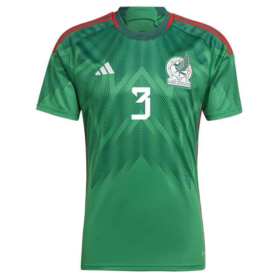 Alberto Angulo 3 Mexico National Team FIFA World Cup Qatar 2022 Home Men Soccer Jersey With Patch