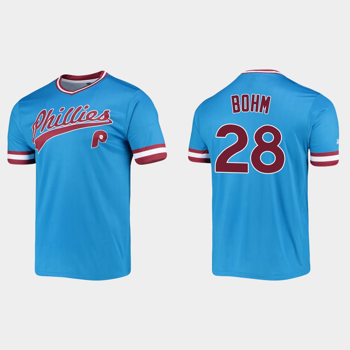 Alec Bohm Philadelphia Phillies Cooperstown Collection Stitches Jersey – Light Blue