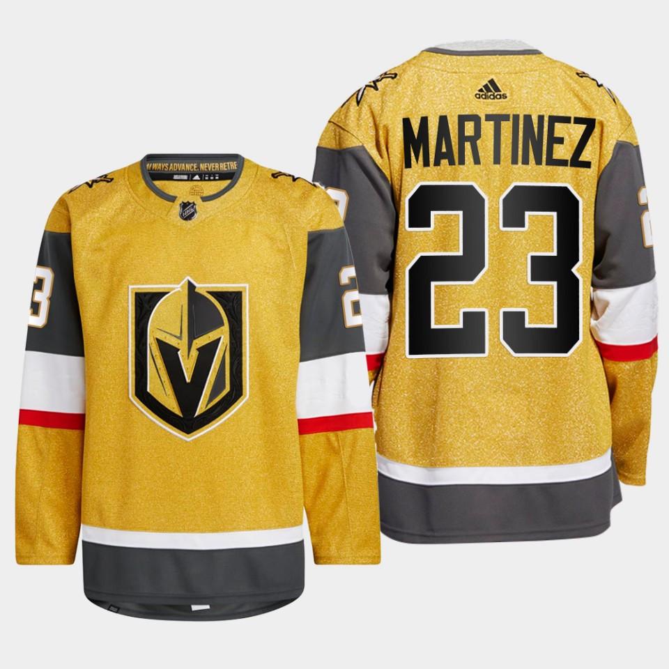 Alec Martinez 23 Vegas Golden Knights Gold Stitched Jersey 2022-23 Home