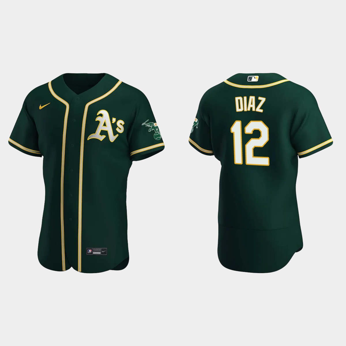Aledmys Diaz Oakland Athletics Alternate Jersey – Green