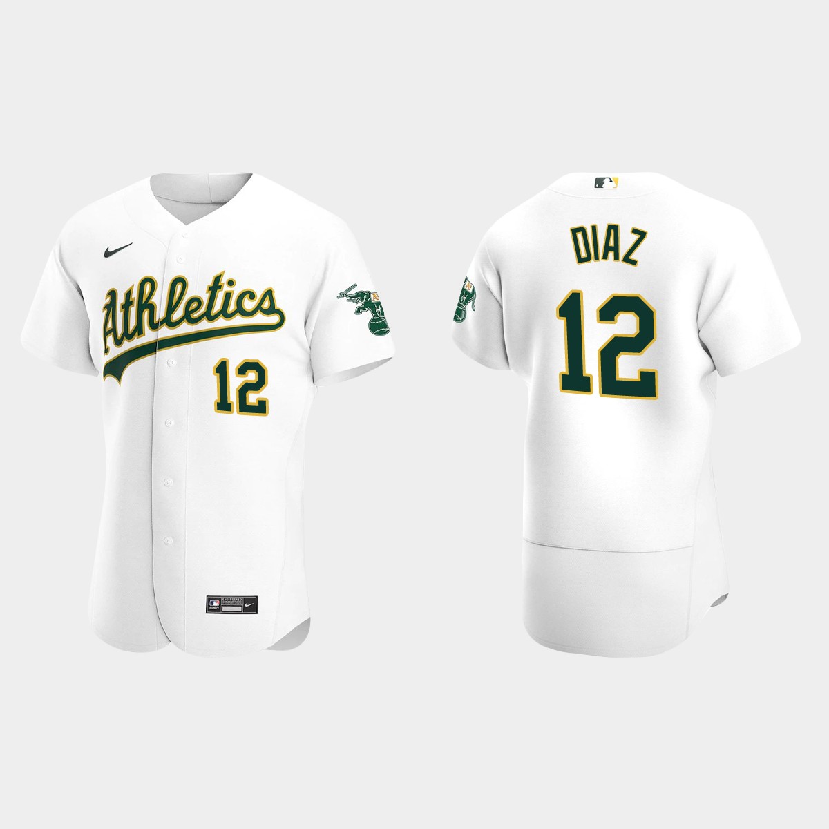Aledmys Diaz Oakland Athletics Home Jersey – White