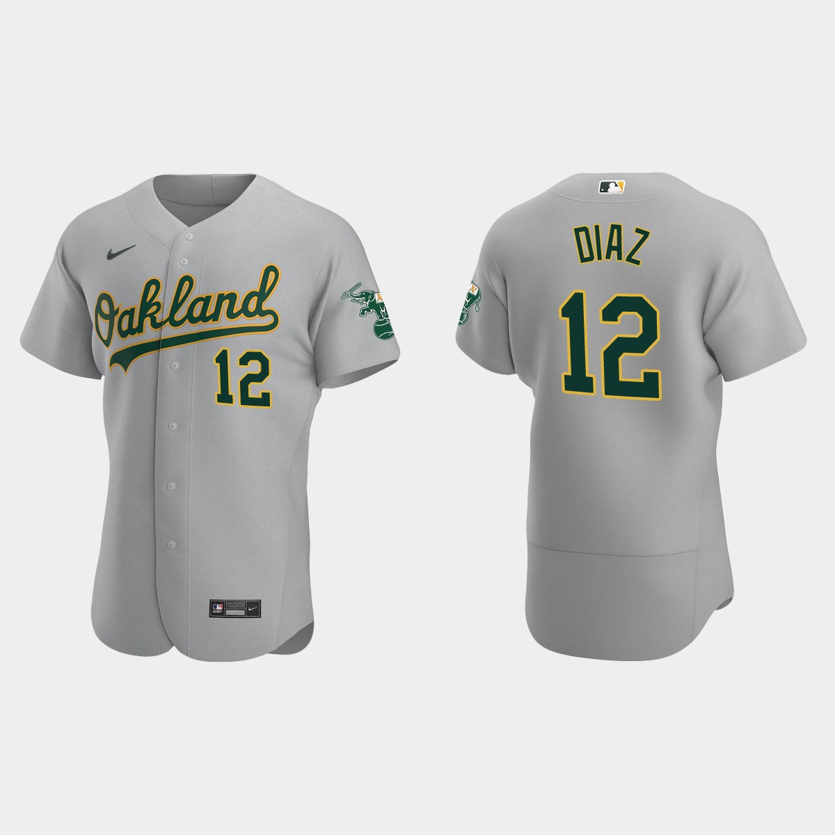 Aledmys Diaz Oakland Athletics Road Jersey – Gray