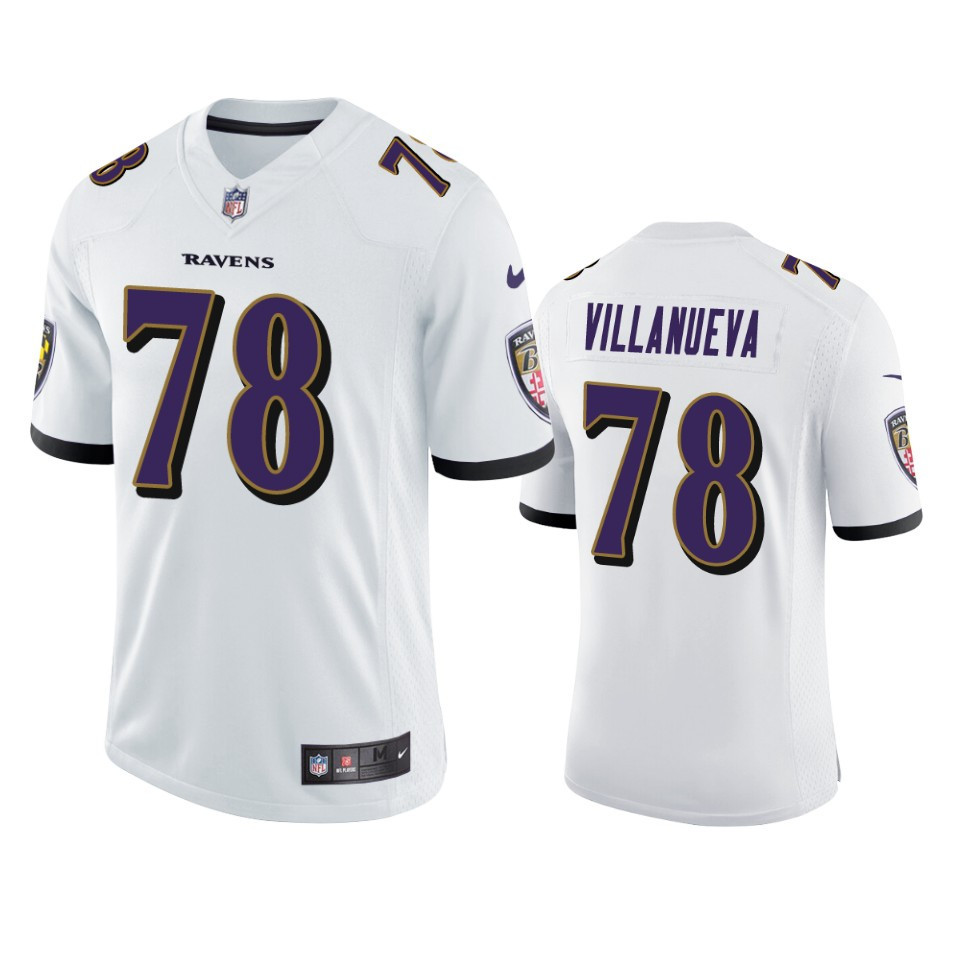 Alejandro Villanueva 78 Baltimore Ravens White Vapor Limited Stitched Jersey