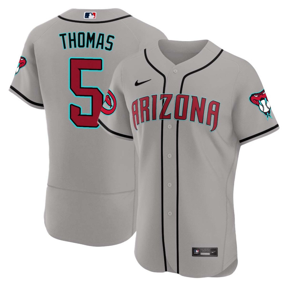 Alek Thomas Men's Arizona Diamondbacks 2024 Flex Base Gray Road Jersey - All Stitched