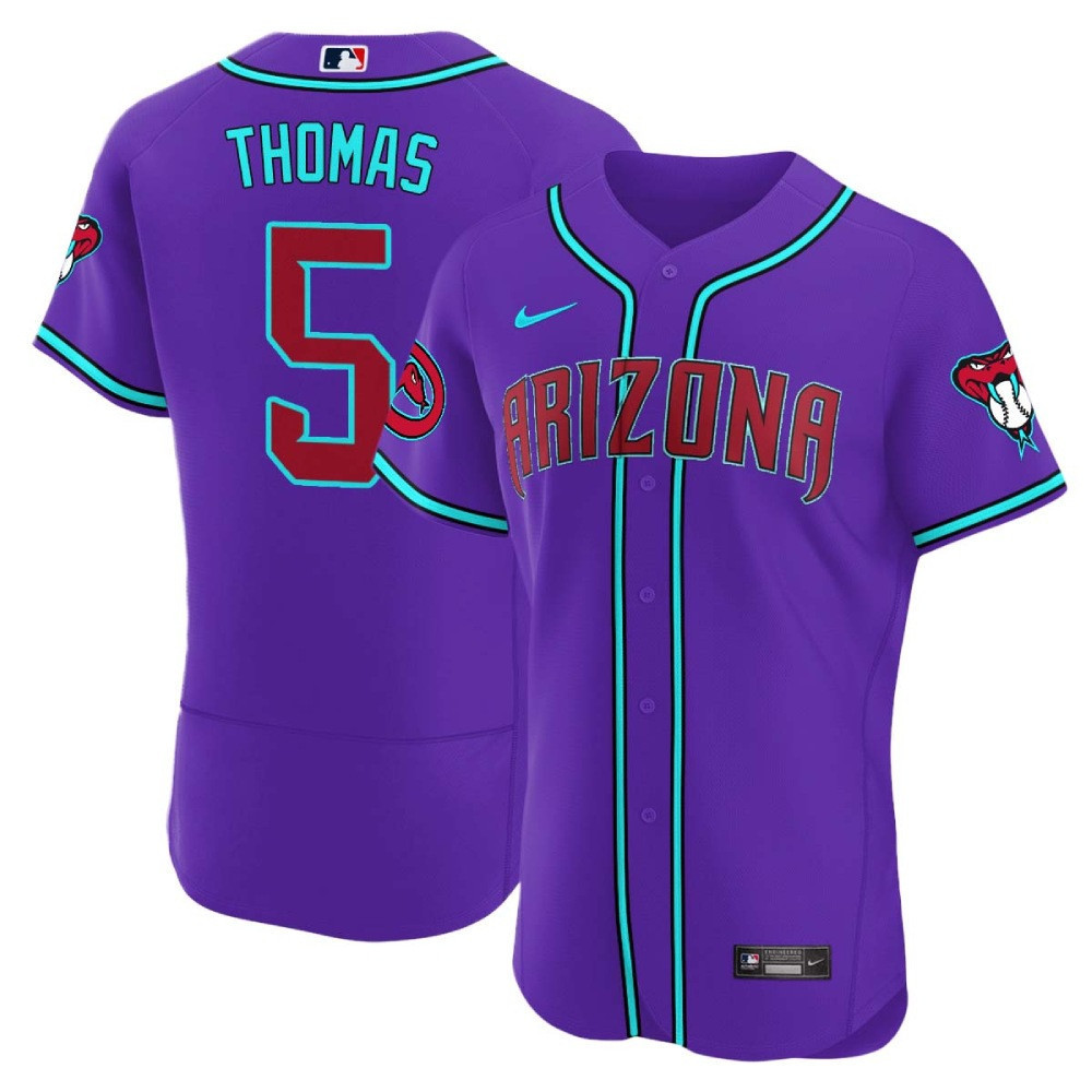 Alek Thomas Men's Arizona Diamondbacks 2024 Flex Base V2 Purple Arizona Jersey - All Stitched