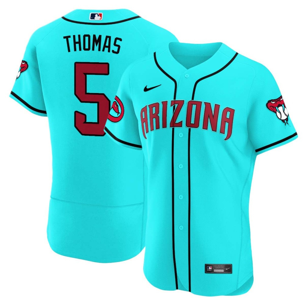 Alek Thomas Men's Arizona Diamondbacks 2024 Flex Base V2 Teal Arizona Jersey - All Stitched