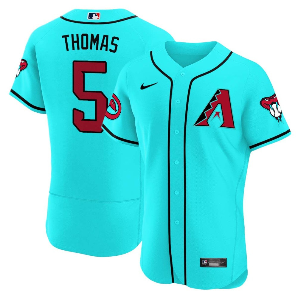 Alek Thomas Men's Arizona Diamondbacks 2024 Flex Base V2 Teal Jersey - All Stitched