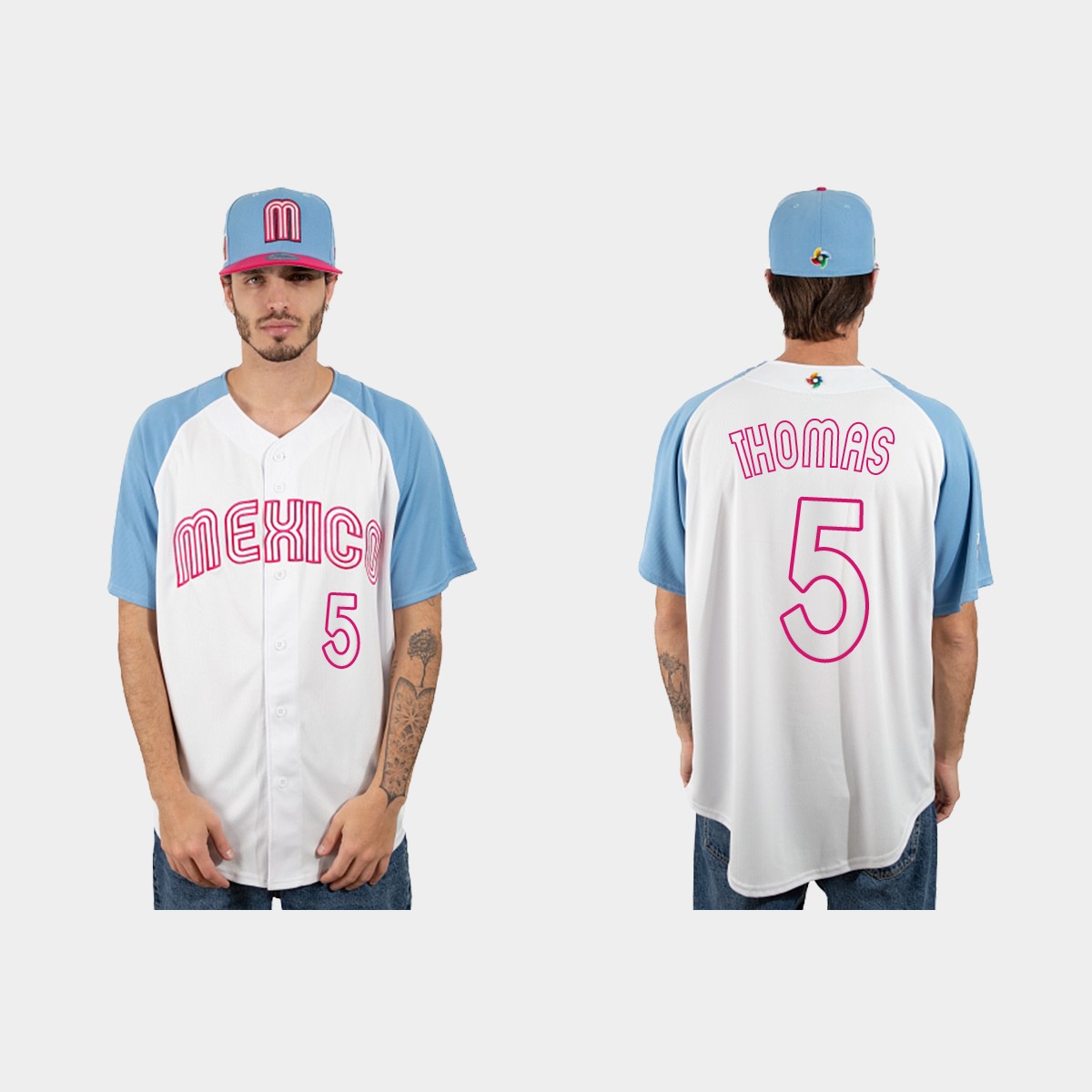 Alek Thomas Mexico 2023 World Classic Jersey - White Blue
