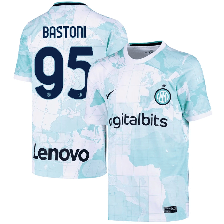 Alessandro Bastoni 95 Inter Milan 2022/23 Away Jersey – Youth, Light Green
