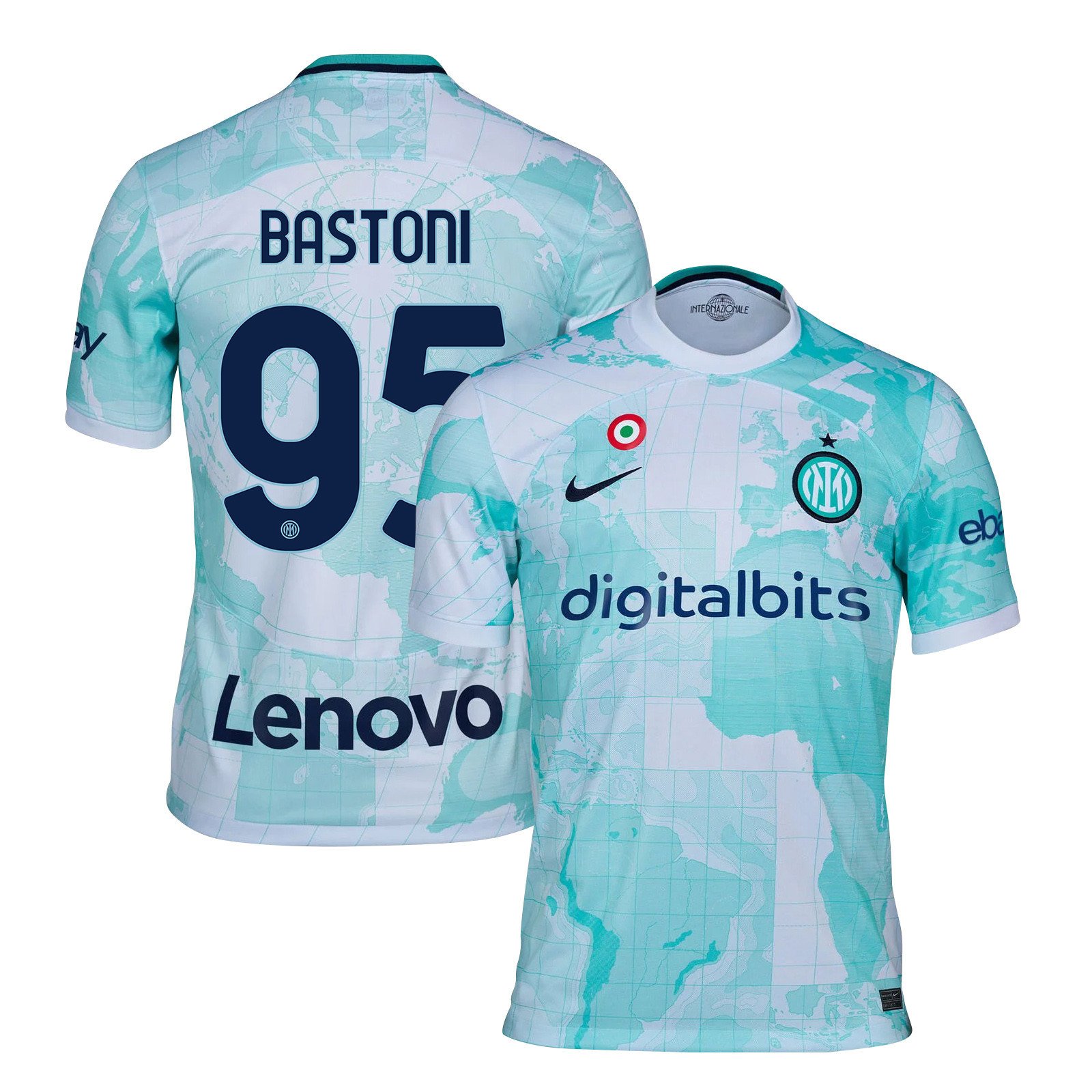 Alessandro Bastoni 95 Inter Milan 2022/23 Away Men Jersey – Light Green