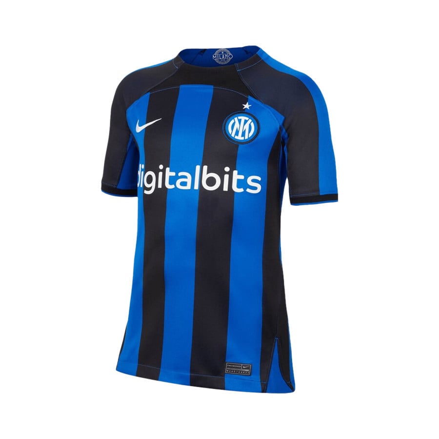 Alessandro Bastoni 95 Inter Milan 2022/23 Home Jersey – Youth, Black/Blue