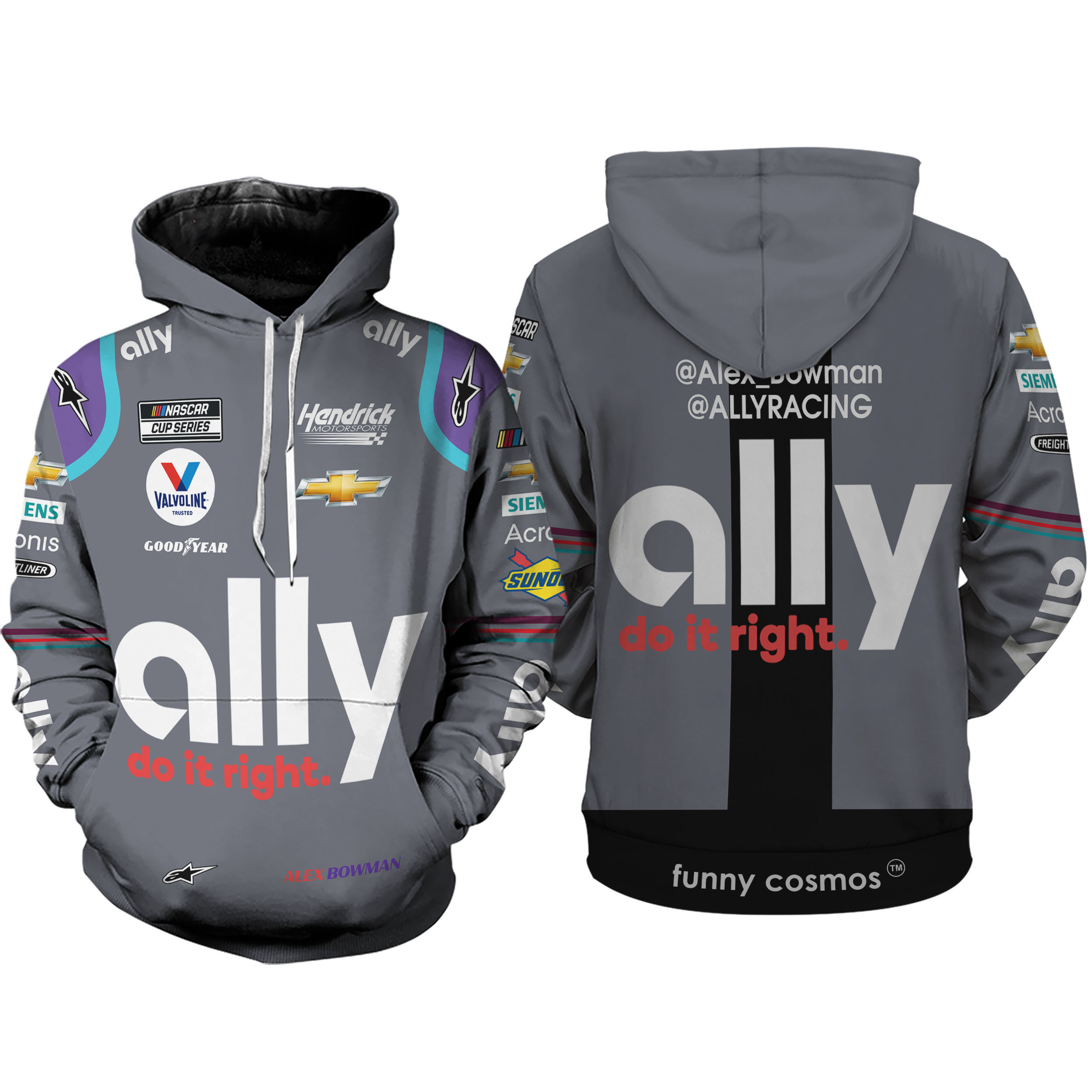 Alex Bowman Nascar 2022 Hoodie Racing Uniform Clothes Hoodie