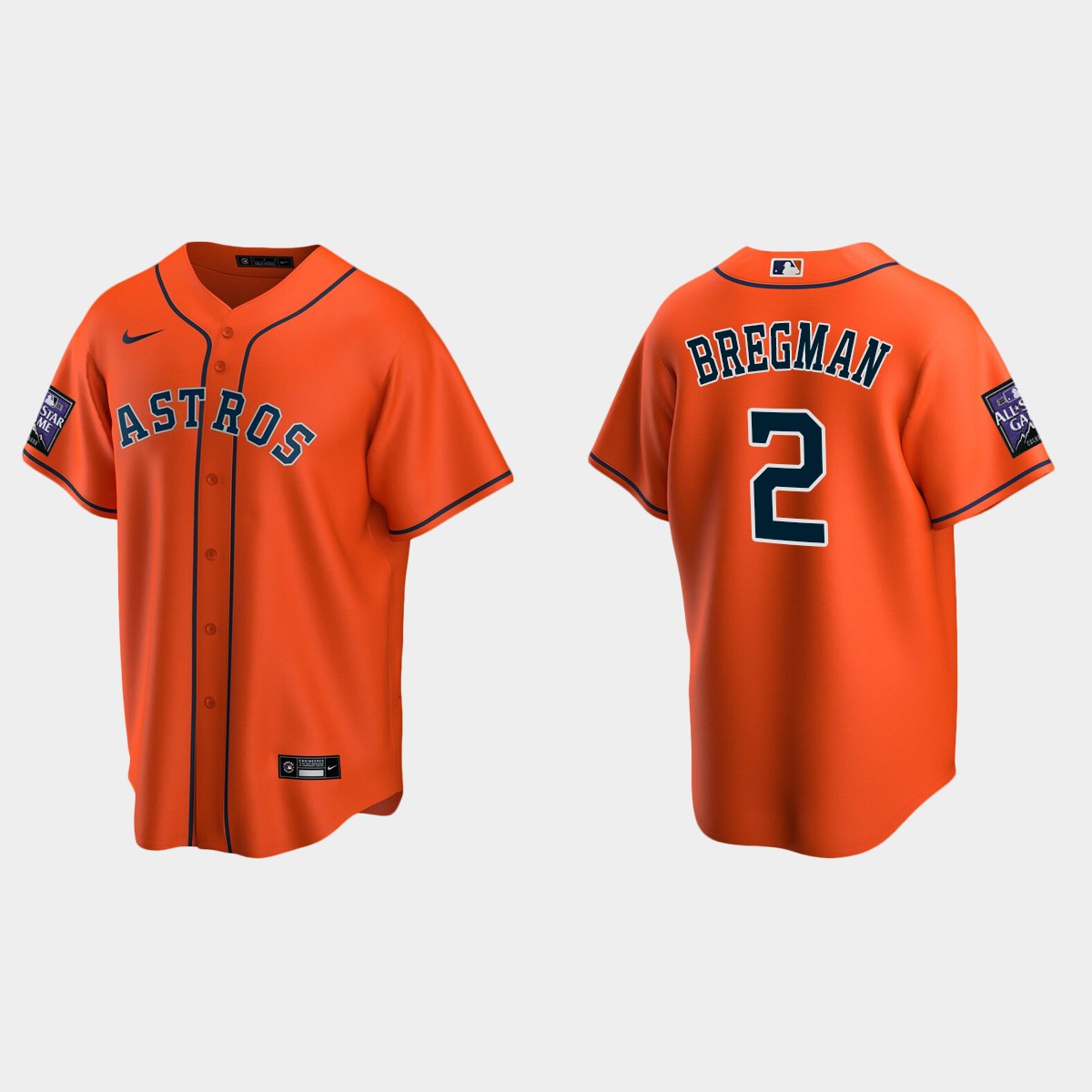 Alex Bregman Houston Astros 2021 All-Star Game Alternate Jersey – Orange