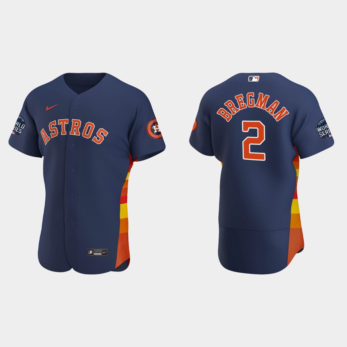 Alex Bregman Houston Astros 2021 World Series Jersey – Navy