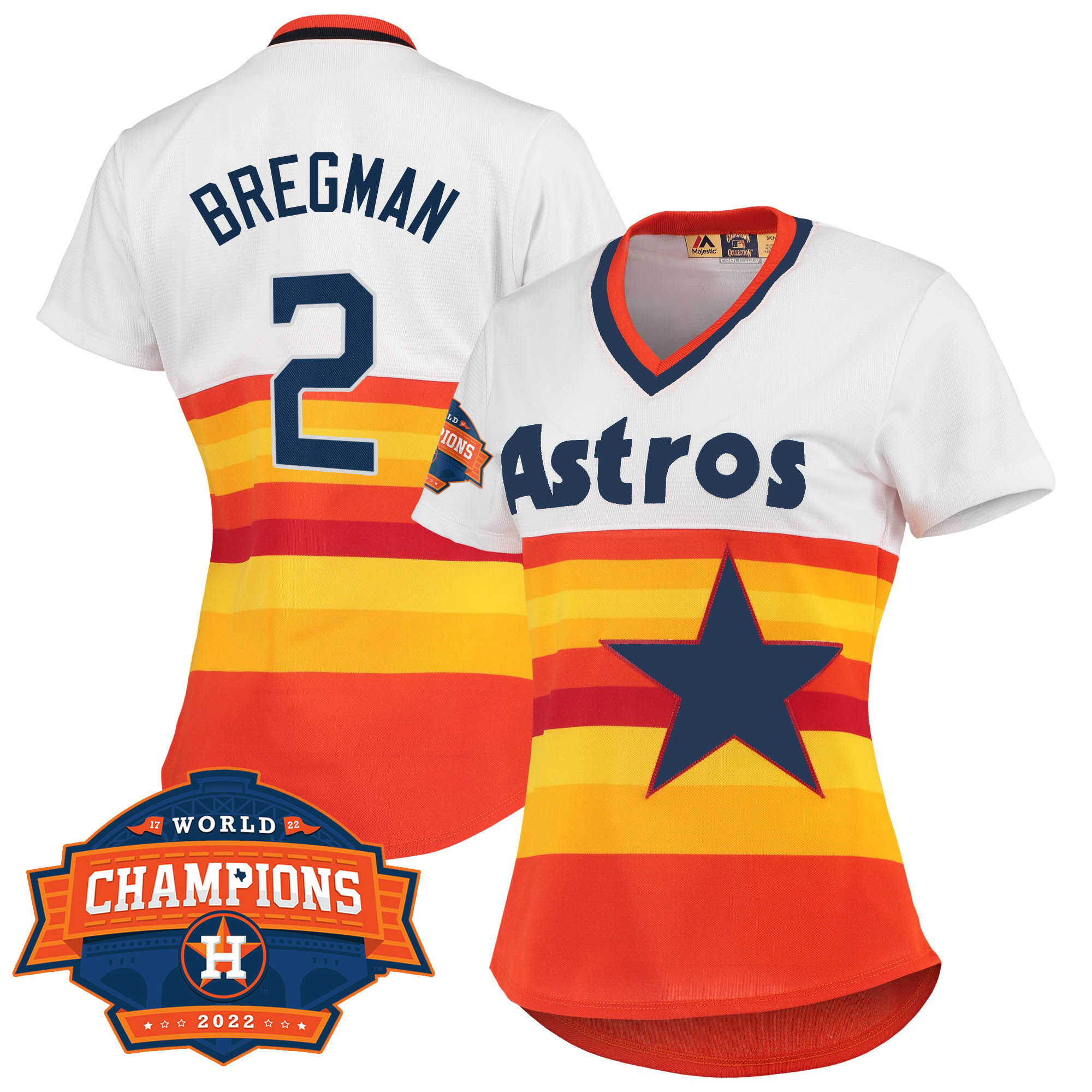 Alex Bregman Houston Astros 2022 Champions Limited White Home Cooperstown Collection Player Jersey - All Stitched