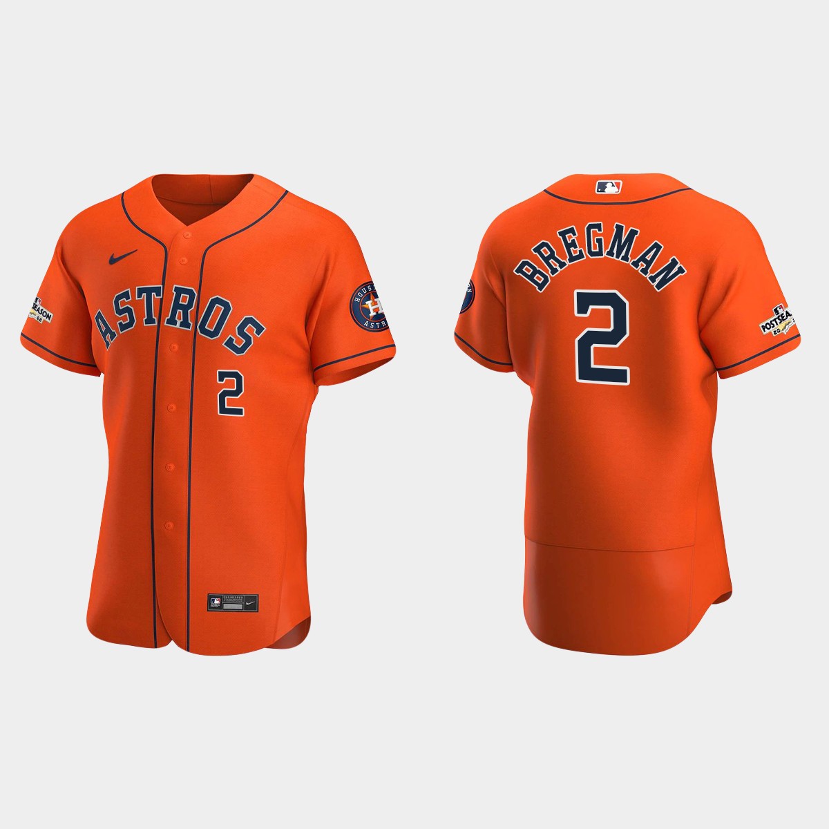Alex Bregman Houston Astros 2022 Postseason Jersey – Orange
