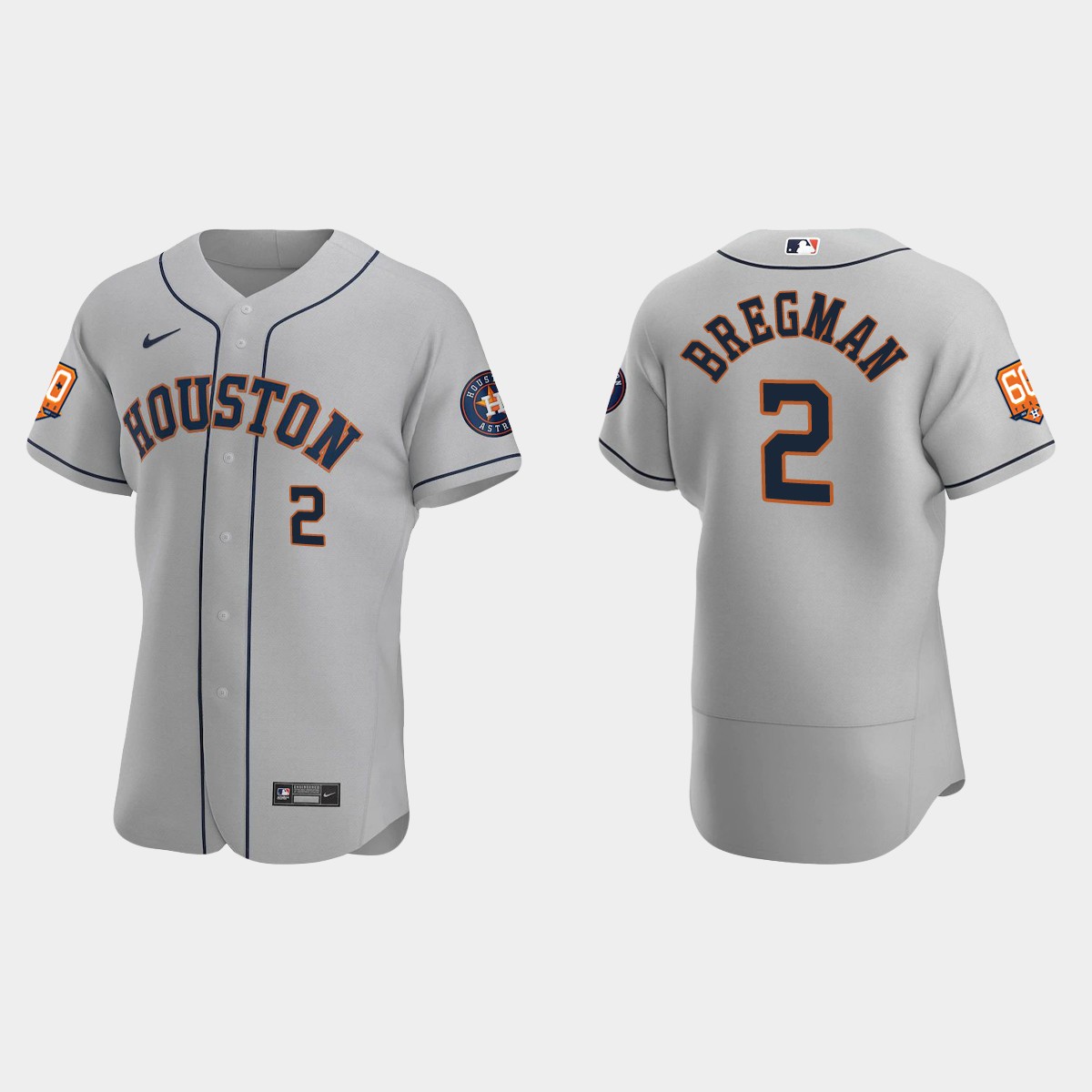 Alex Bregman Houston Astros 60th Anniversary Jersey – Gray