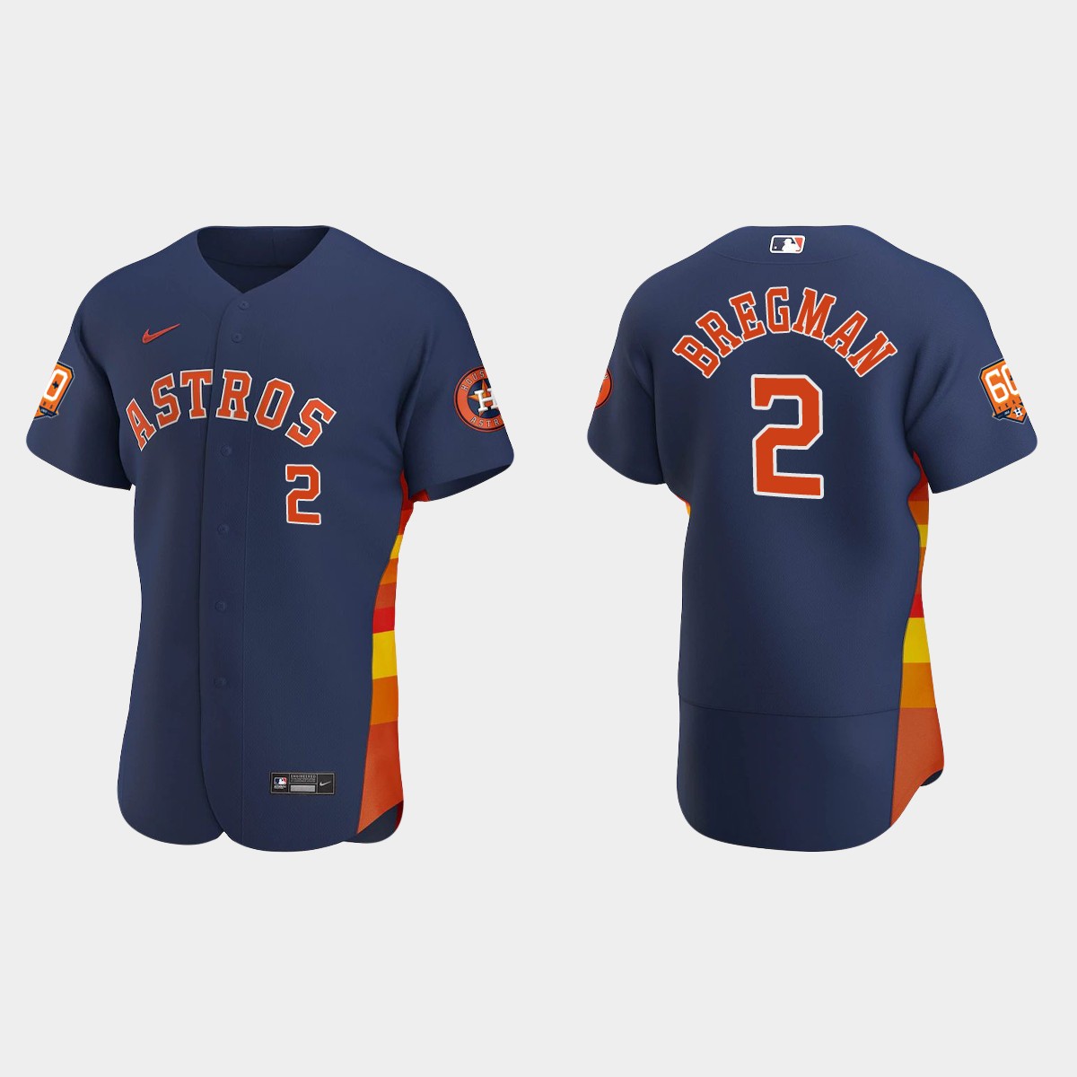 Alex Bregman Houston Astros 60th Anniversary Jersey – Navy
