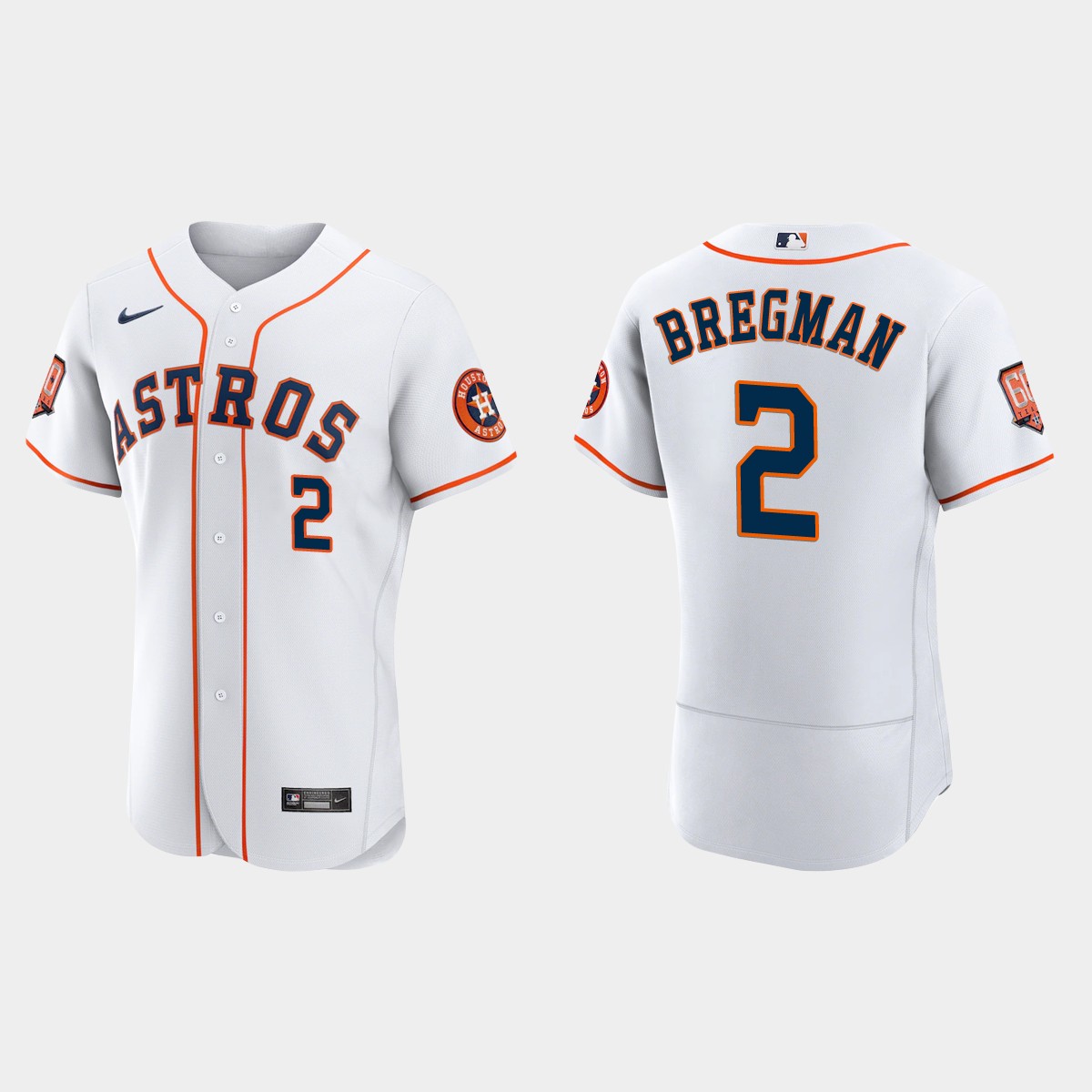 Alex Bregman Houston Astros 60th Anniversary Jersey – White