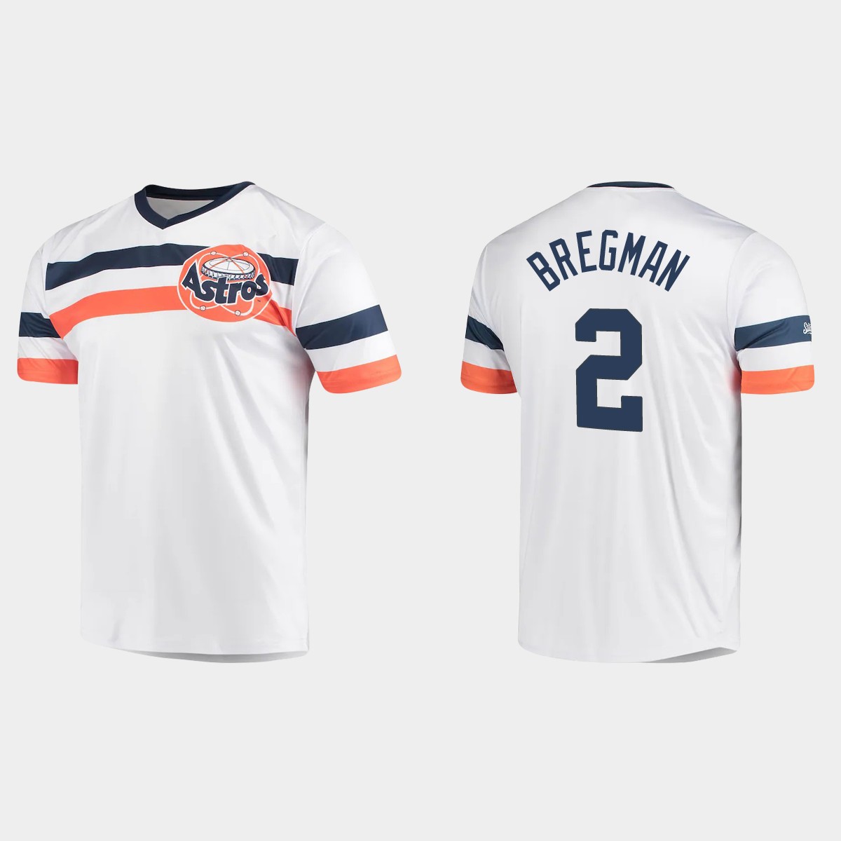 Alex Bregman Houston Astros Cooperstown Collection V-Neck Jersey – White