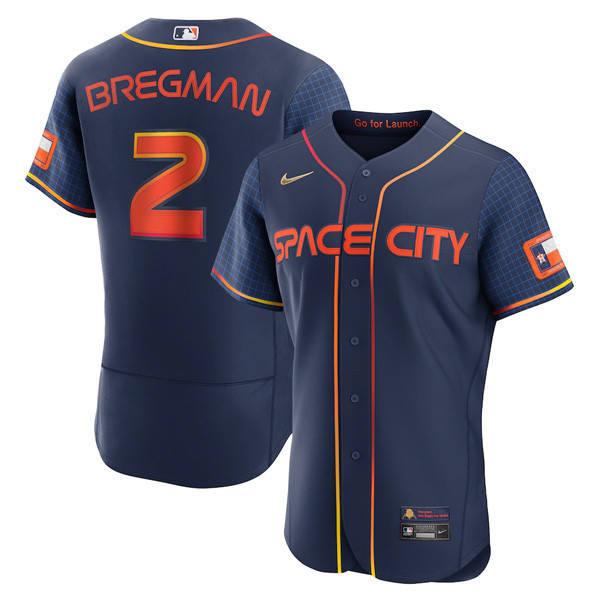 Alex Bregman Houston Astros Flex Base Space City Jersey - All Stitched