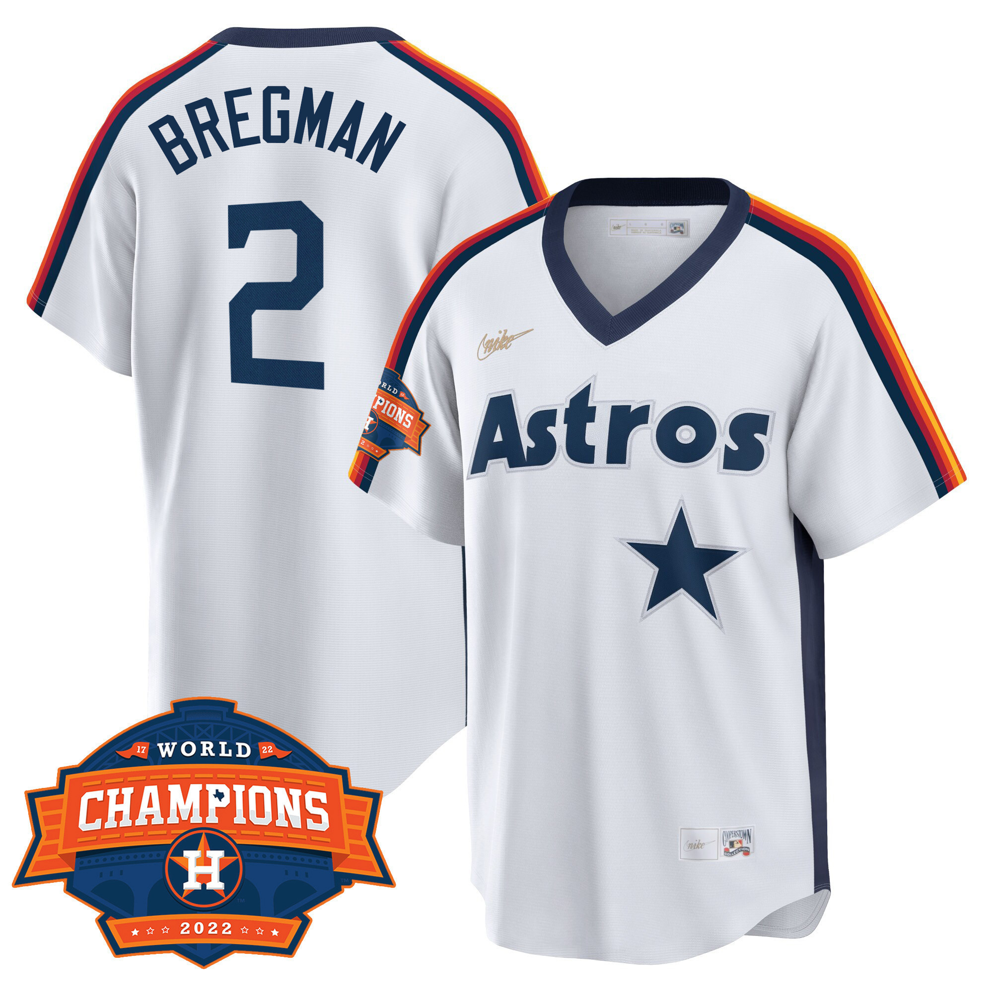 Alex Bregman Houston Astros Home Cooperstown 2022 Champions Limited Player Jersey - All Stitched
