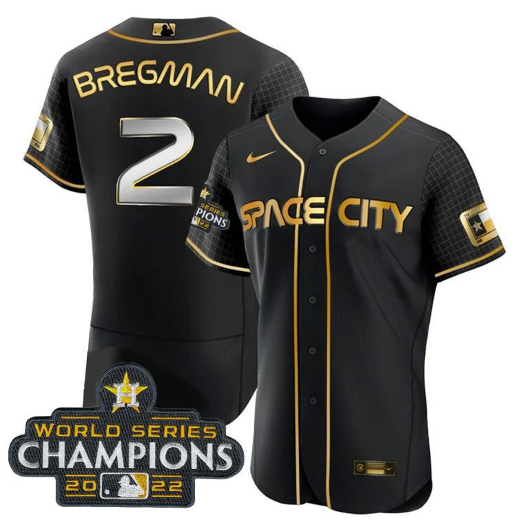 Alex Bregman Men's Houston Astros 2022 World Series Champions Player Flex Space City Jersey - All Stitched
