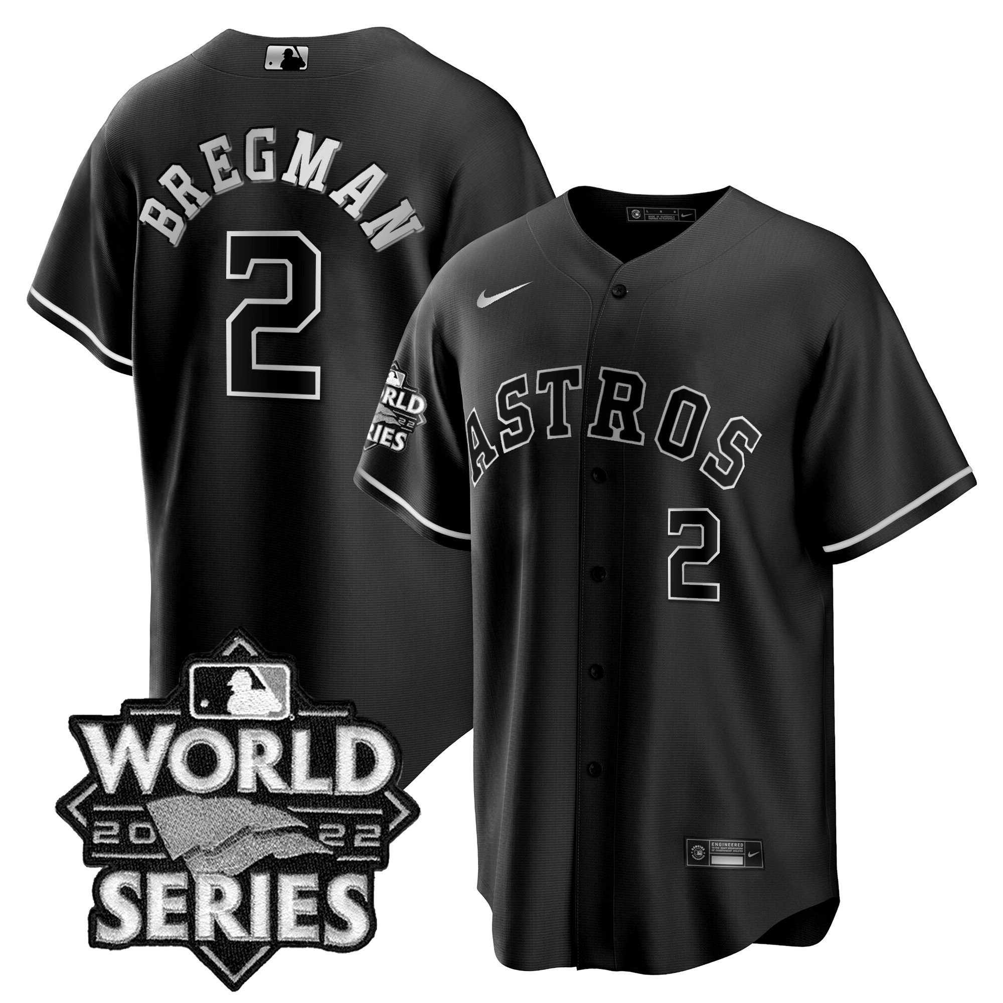 Alex Bregman Men's Houston Astros 2022 World Series Gold Limited Cool Silver Jersey - All Stitched