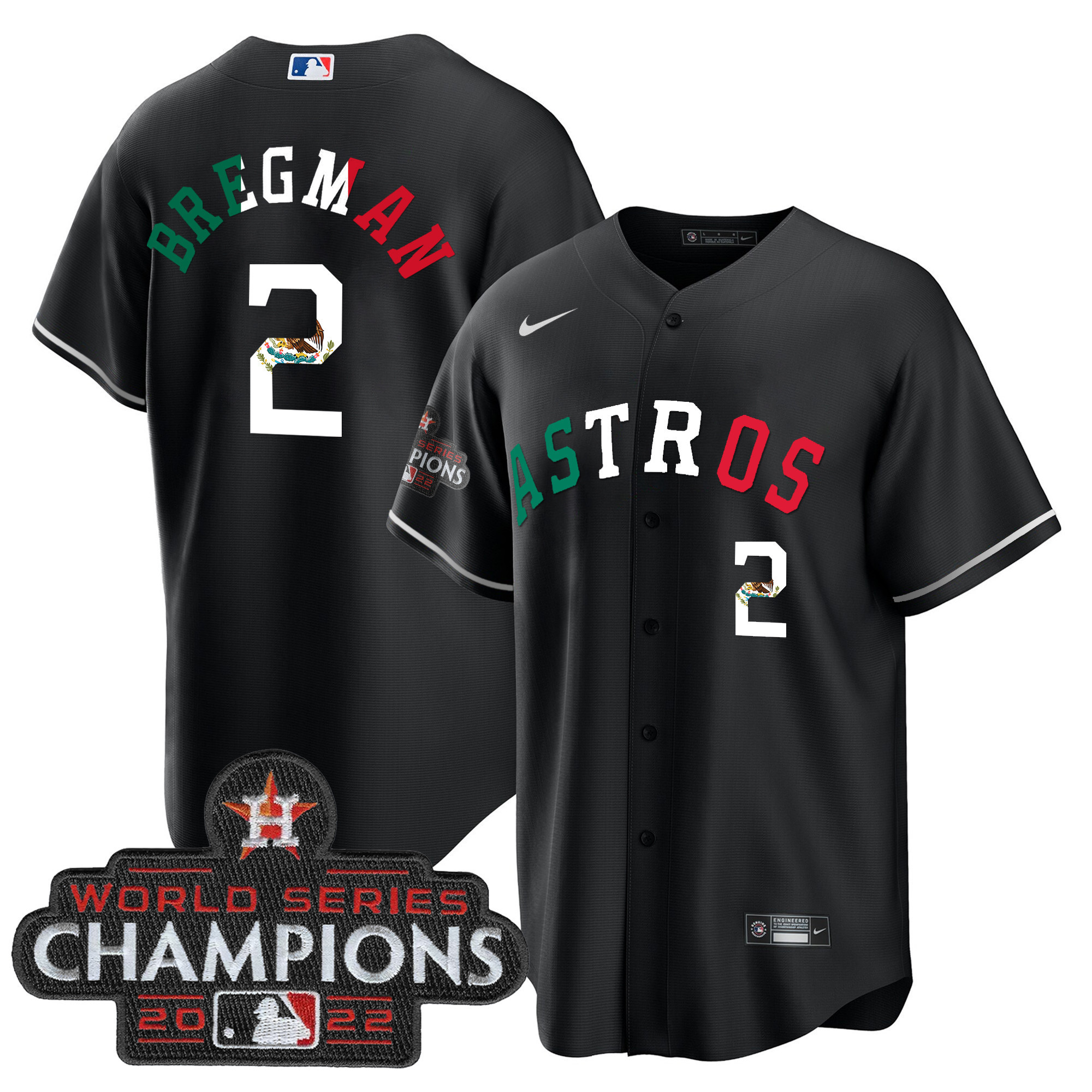 Alex Bregman Men's Houston Astros 2023 Mexico Cool Base Jersey - All Stitched