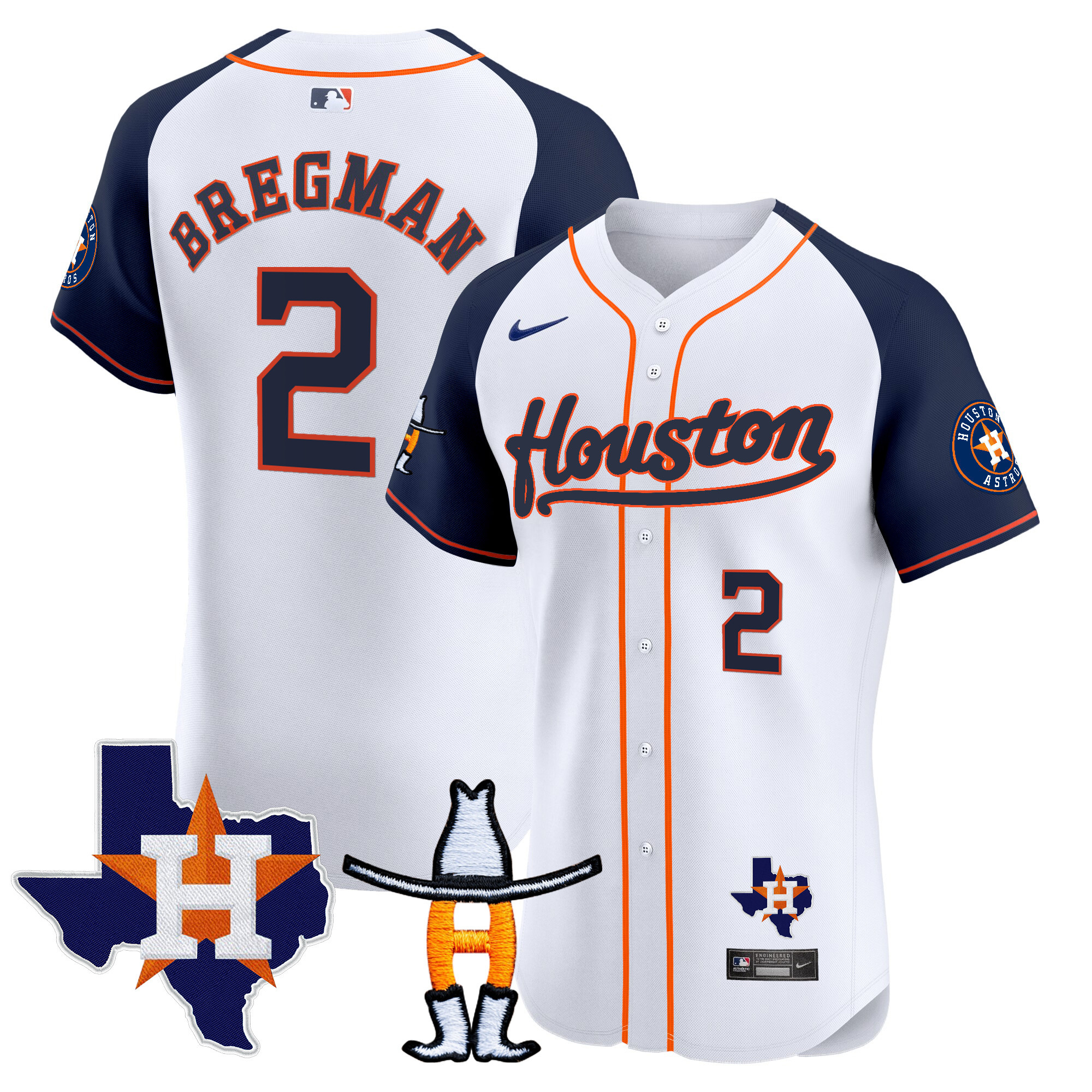 Alex Bregman Men's Houston Astros Houston Rodeo Patch Vapor Premier Elite Alternate Jersey - All Stitched