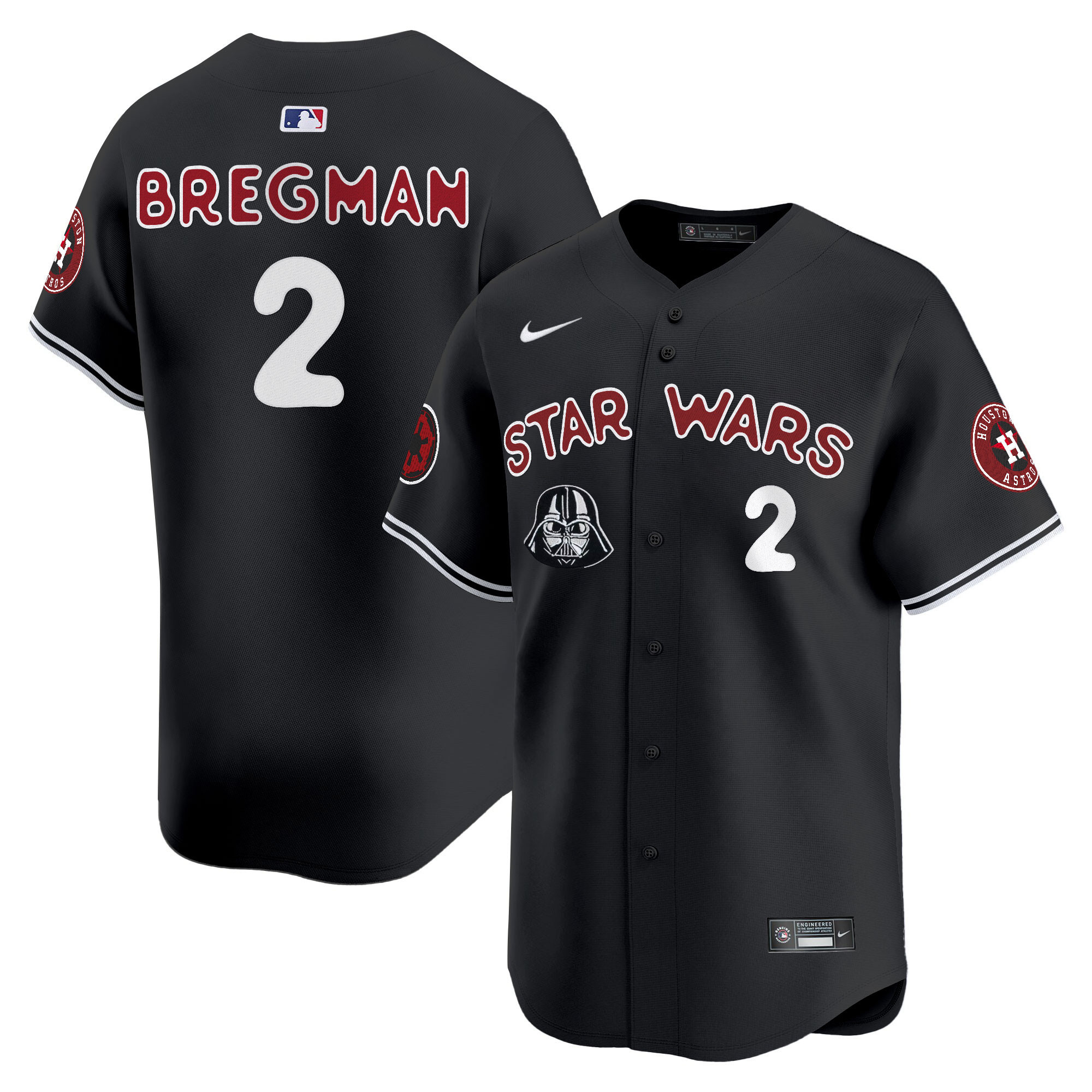 Alex Bregman Men's Houston Astros SW Vapor Premier Limited Black Jersey - All Stitched