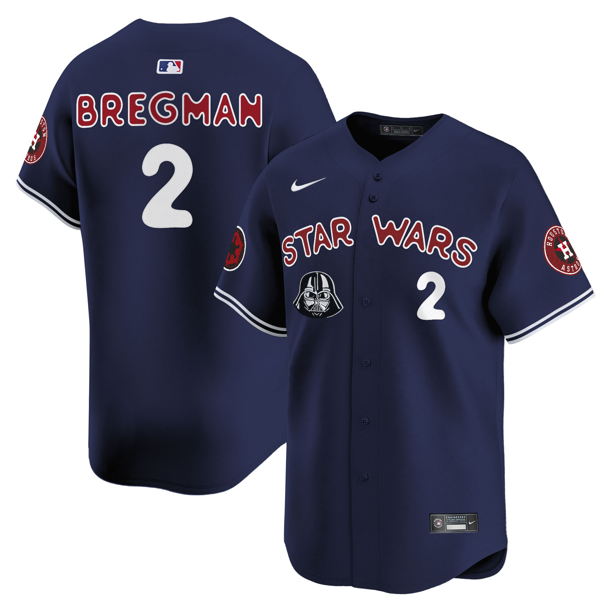 Alex Bregman Men's Houston Astros SW Vapor Premier Limited Navy Jersey - All Stitched