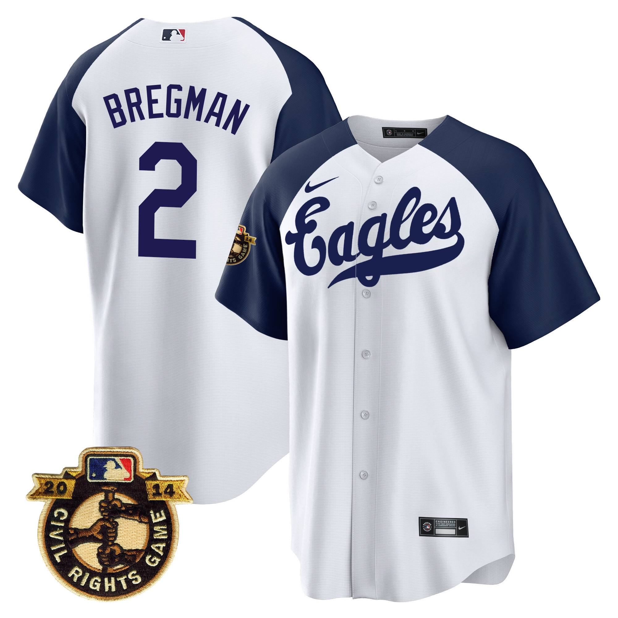 Alex Bregman Men's Houston Astros Throwback 1950 Houston Eagles Alternate Jersey - All Stitched