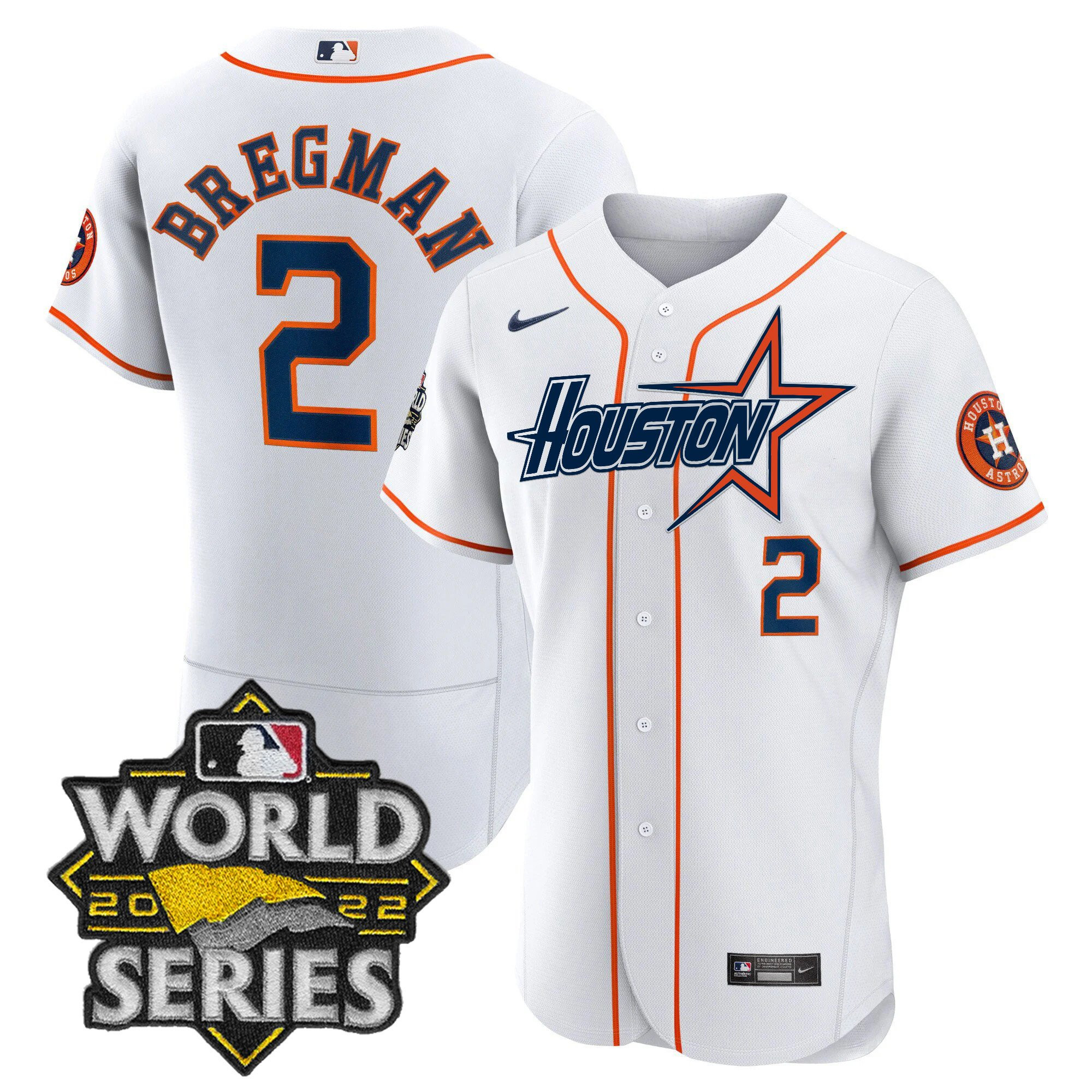 Alex Bregman Men's Houston Astros World Series Black Gold Special Flex Home Jersey - All Stitched