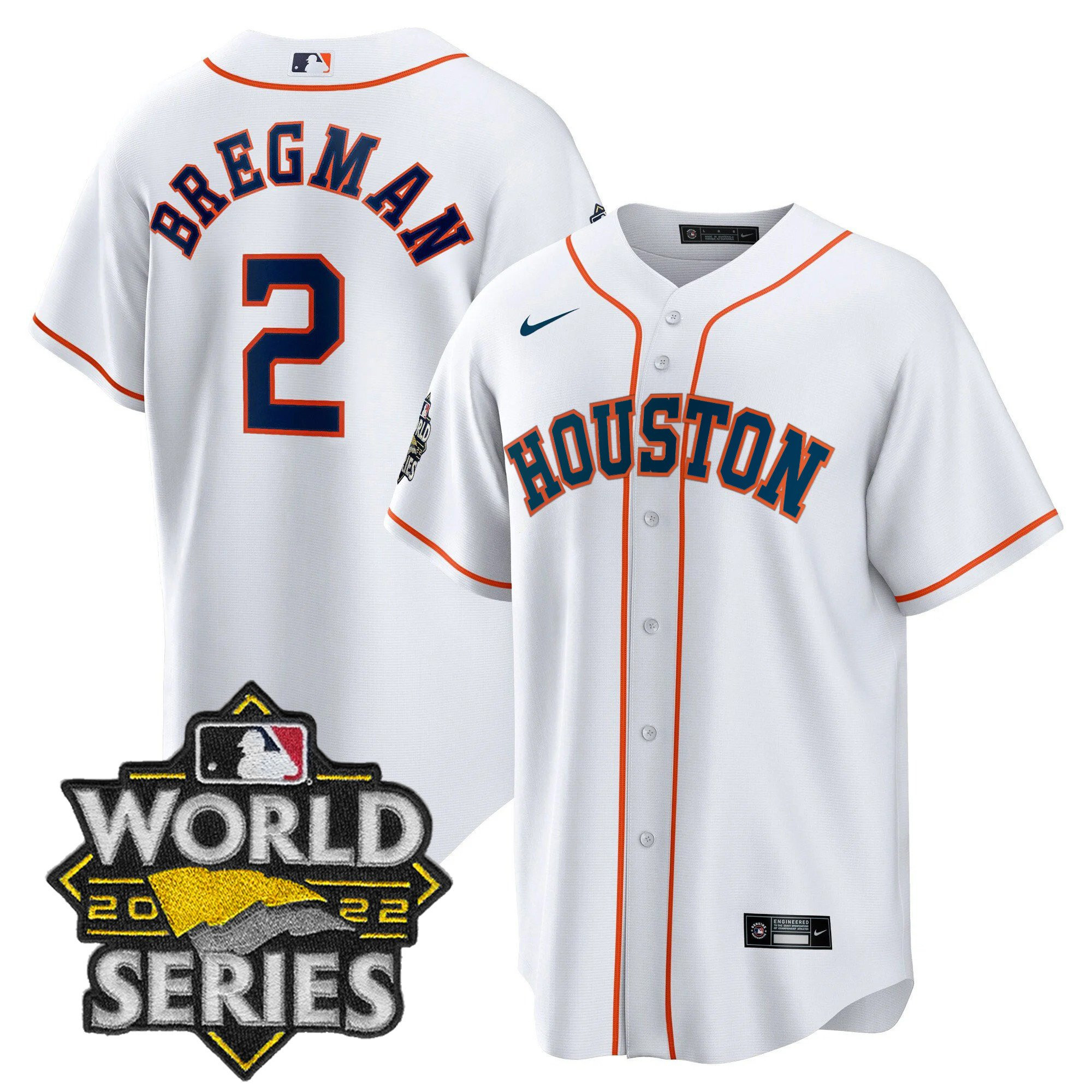 Alex Bregman Men's Houston Astros World Series Limited Cool Home Jersey - All Stitched
