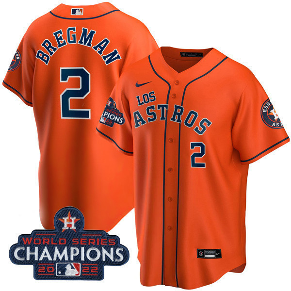 Alex Bregman Women's Houston Astros 2022 World Series Champions Player Cool Orange Jersey - All Stitched