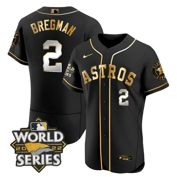 Alex Bregman Women's Houston Astros 2022 World Series Player Flex Black Jersey - All Stitched