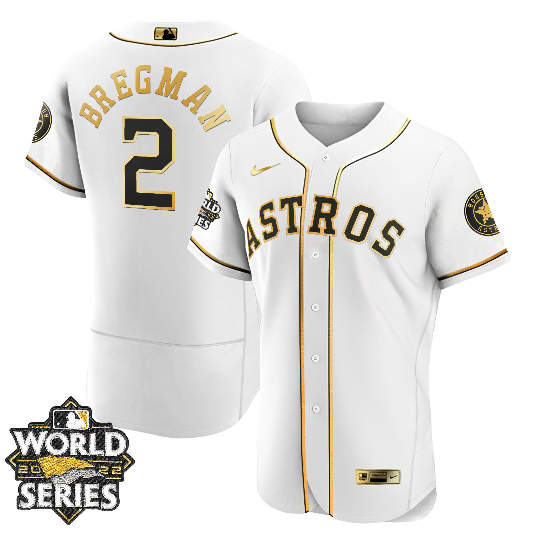 Alex Bregman Women's Houston Astros 2022 World Series Player Flex White Jersey - All Stitched