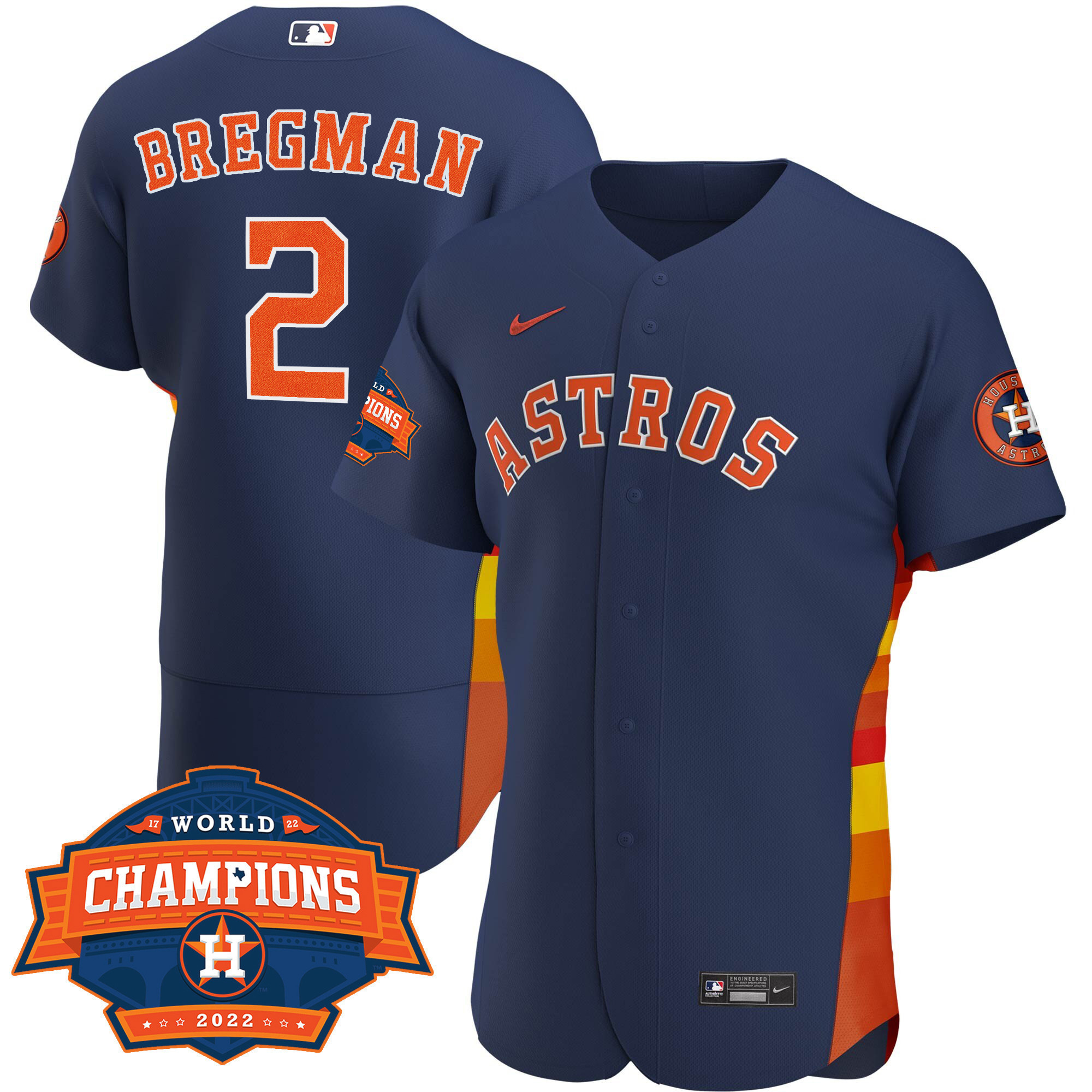 Alex Bregman Women's Houston Astros Alternate Navy 2022 Champions Limited Player Flex Base Jersey - All Stitched