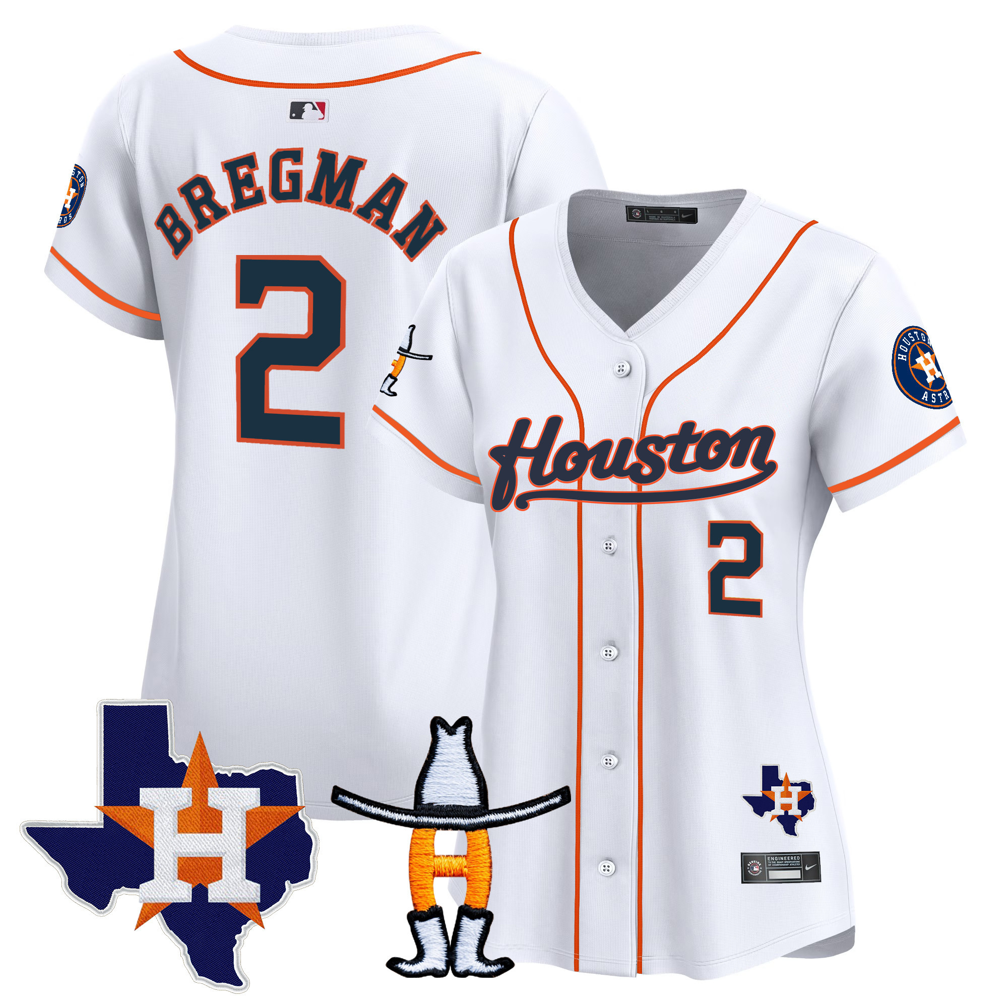 Alex Bregman Women's Houston Astros Houston Rodeo Patch Vapor Premier Limited Home Jersey - All Stitched
