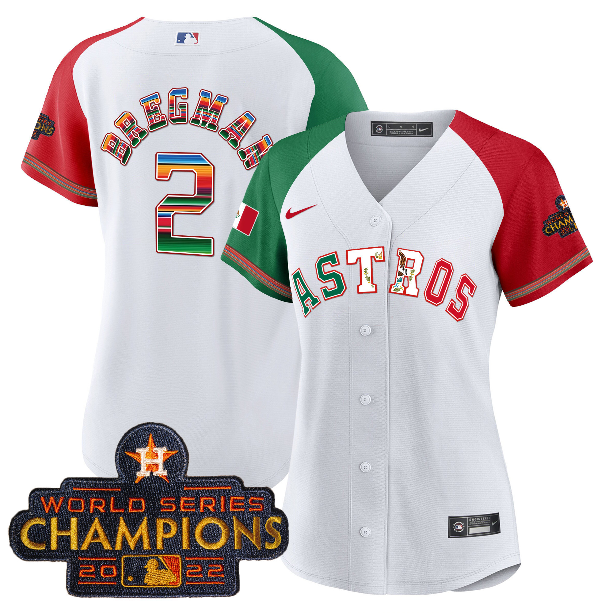 Alex Bregman Women's Houston Astros Mexico Baseball Limited V3 Alternate Jersey - All Stitched