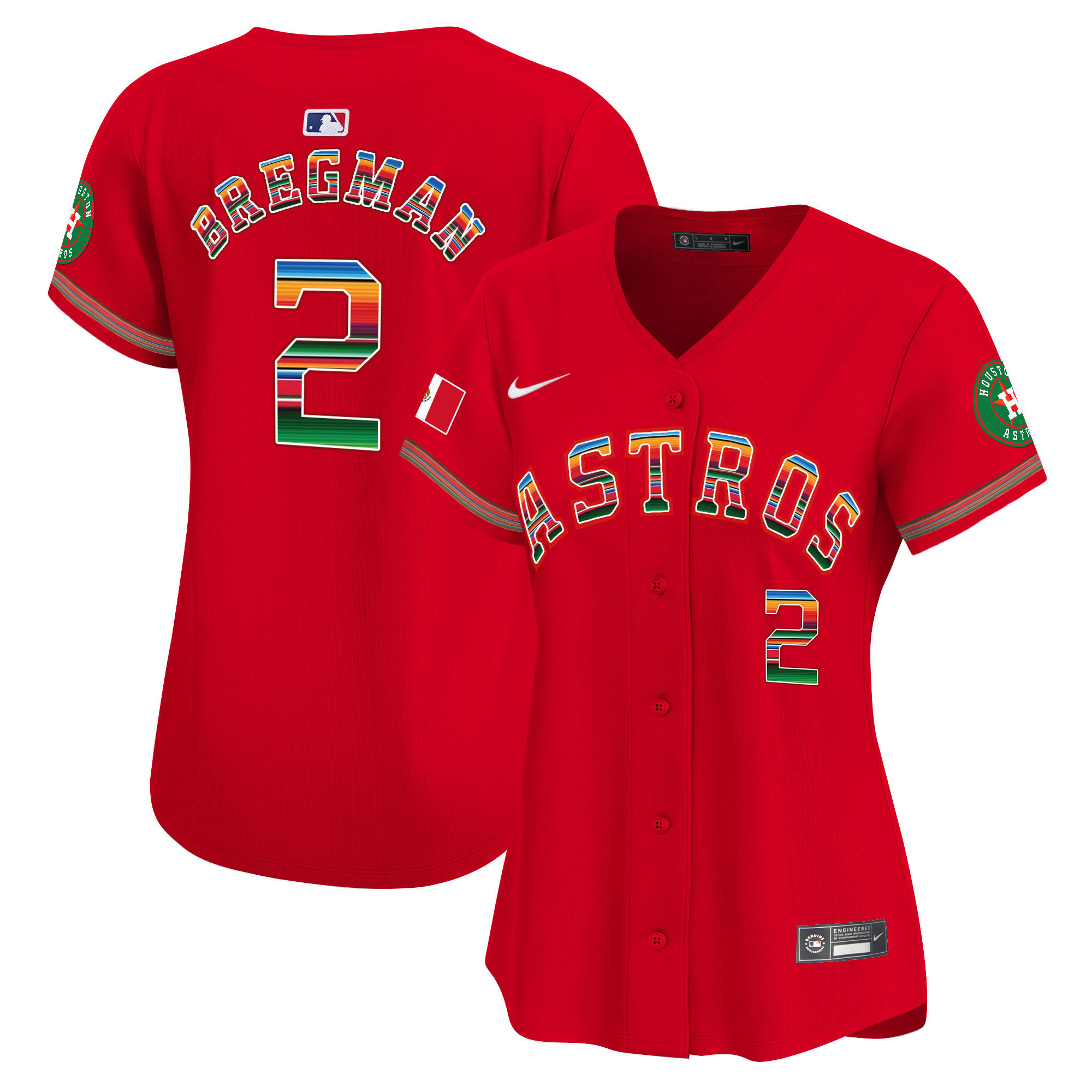 Alex Bregman Women's Houston Astros Mexico Vapor Premier Limited Red Jersey - All Stitched