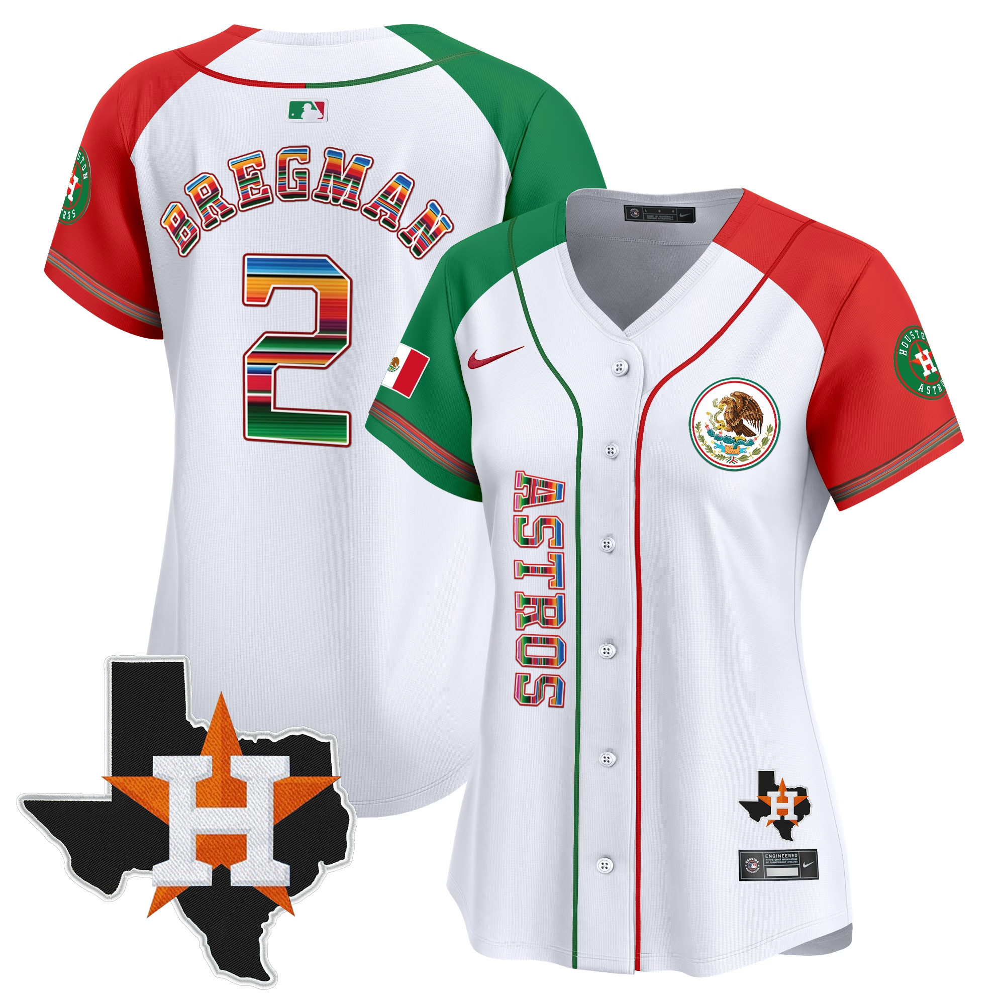 Alex Bregman Women's Houston Astros Mexico Vapor Premier Limited V4 Alternate Jersey - All Stitched