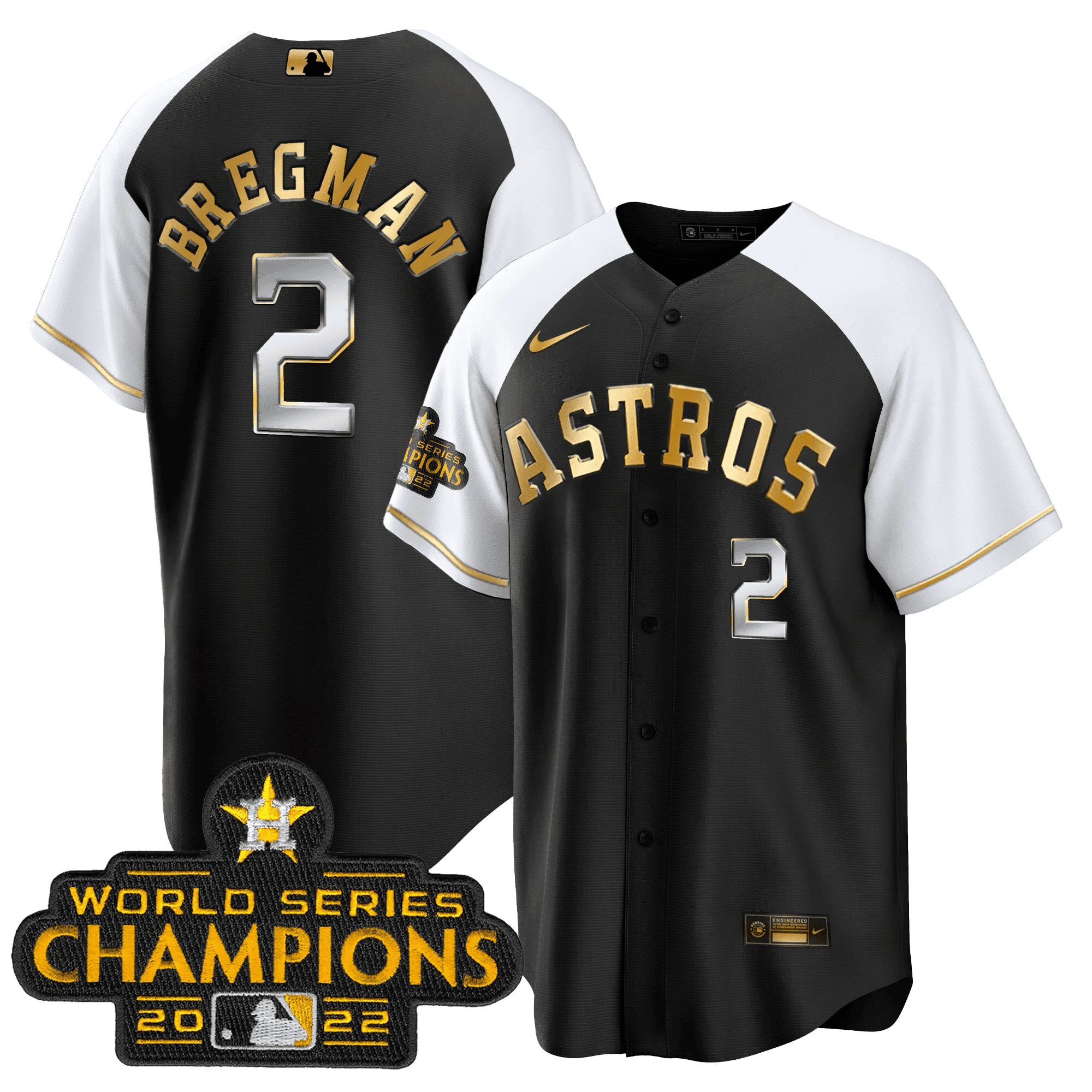 Alex Bregman Youth's Houston Astros 2023 Gold Cool Base Collection Alternate Jersey - All Stitched