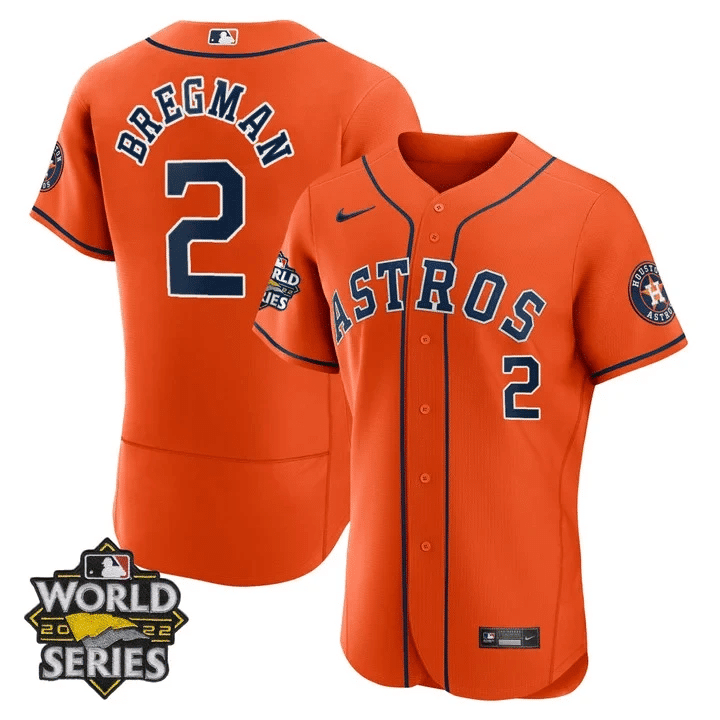 Alex Bregman Youth's Houston Astros Alternate 2022 World Series Player Flex Base Jersey - All Stitched