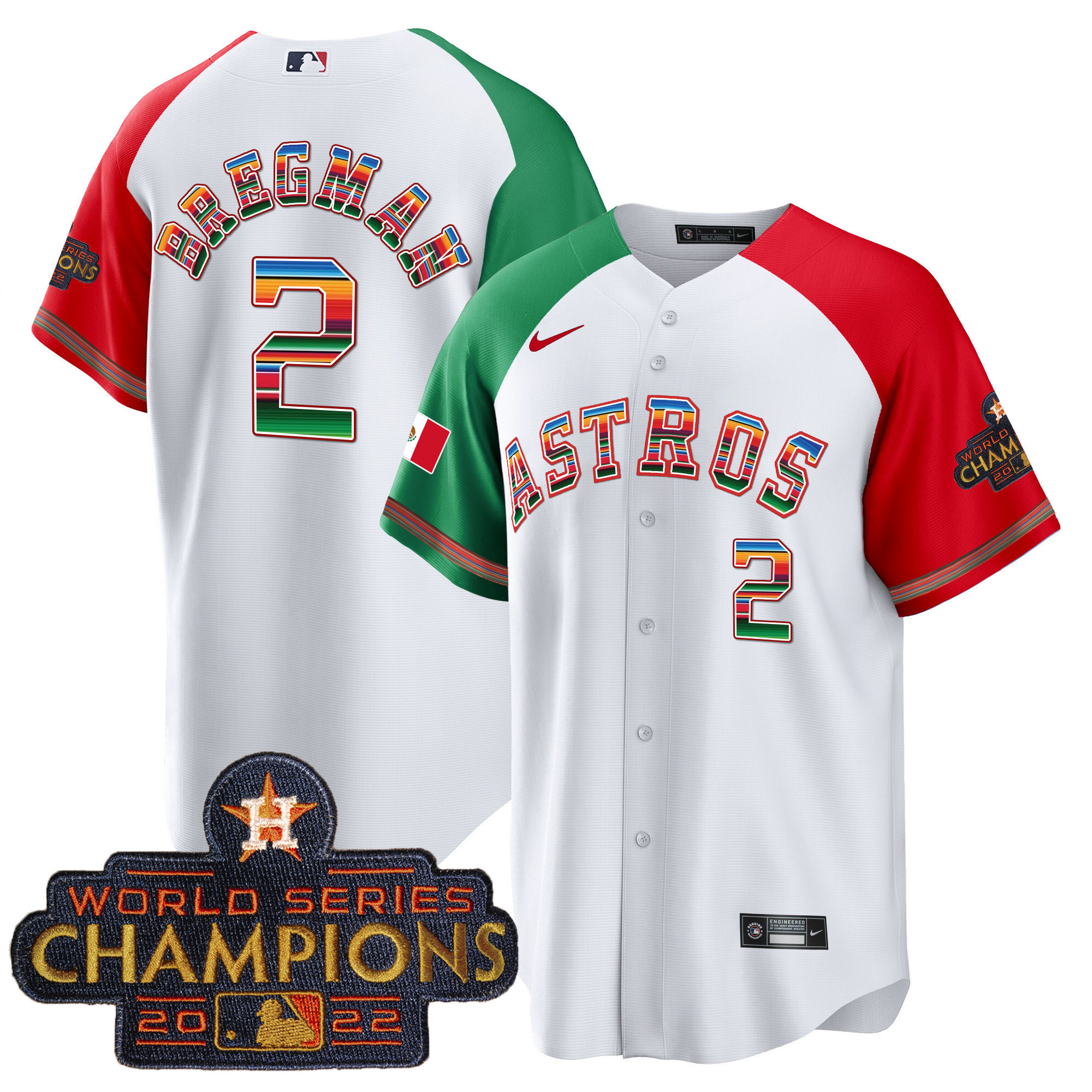 Alex Bregman Youth's Houston Astros Mexico Cool Base Limited Alternate Jersey - All Stitched