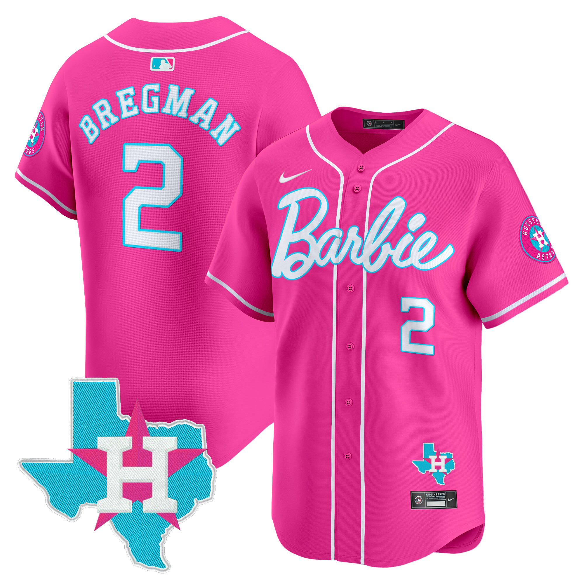 Alex BregmanUnisex Houston Astros Barbie Vapor Premier Limited Pink Jersey - All Stitched