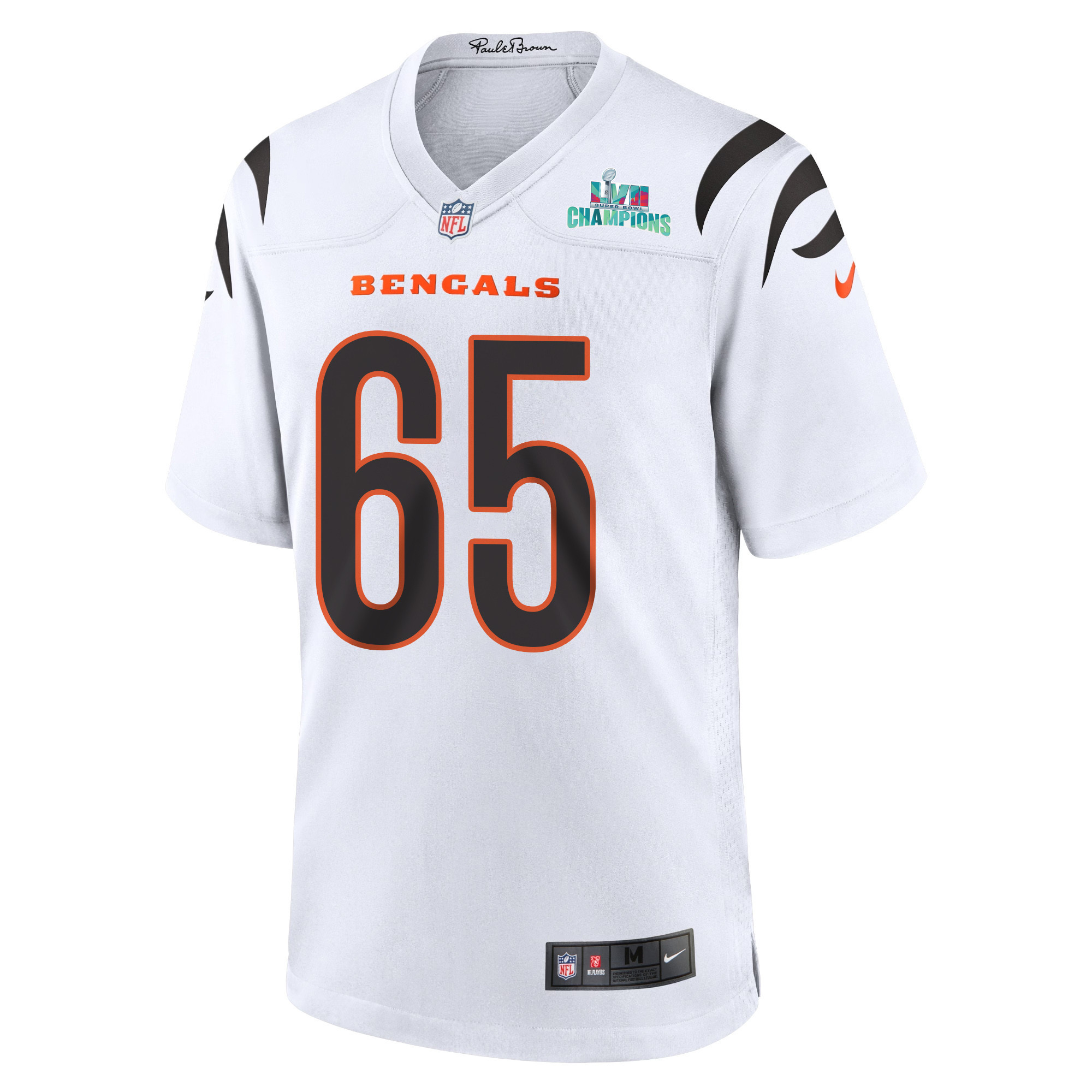 Alex Cappa 65 Cincinnati Bengals Super Bowl LVII Champions Men Game Stitched Jersey – White