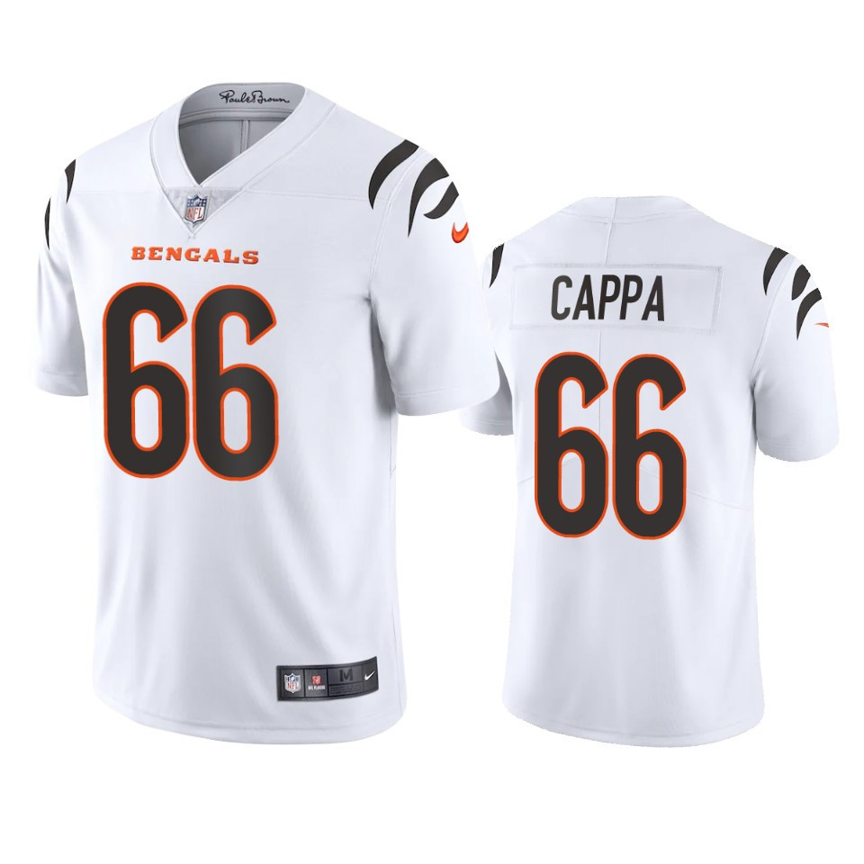 Alex Cappa 66 Cincinnati Bengals White Vapor Limited Stitched Jersey