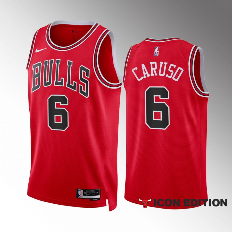 Alex Caruso 2022-23 Chicago Bulls Red #6 Icon Edition Jersey Swingman